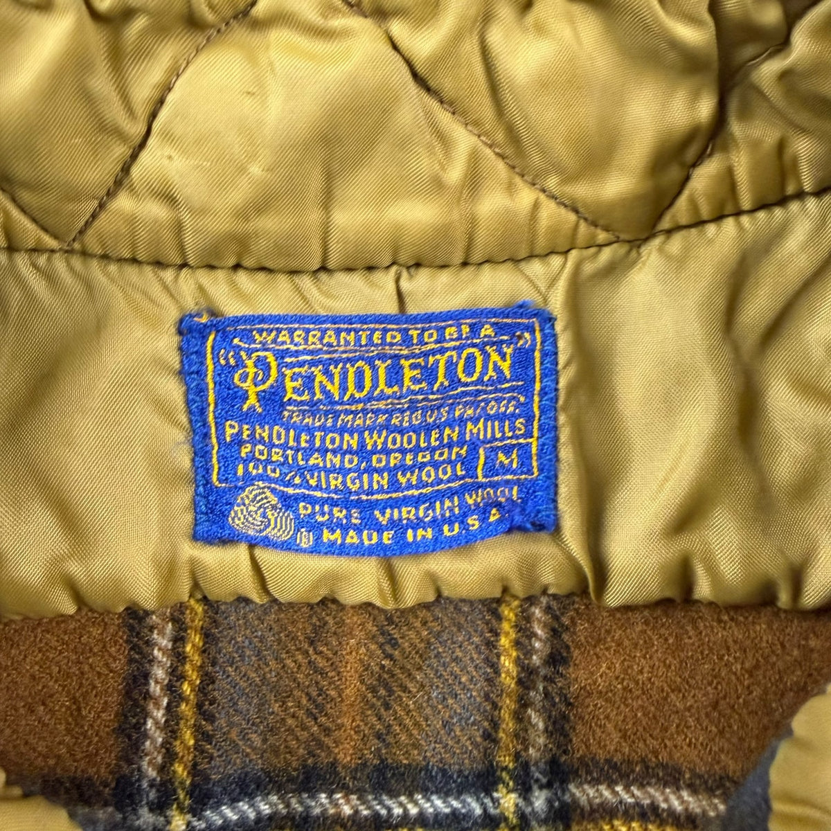Vintage Pendleton Wool Button Up Flannel Brown