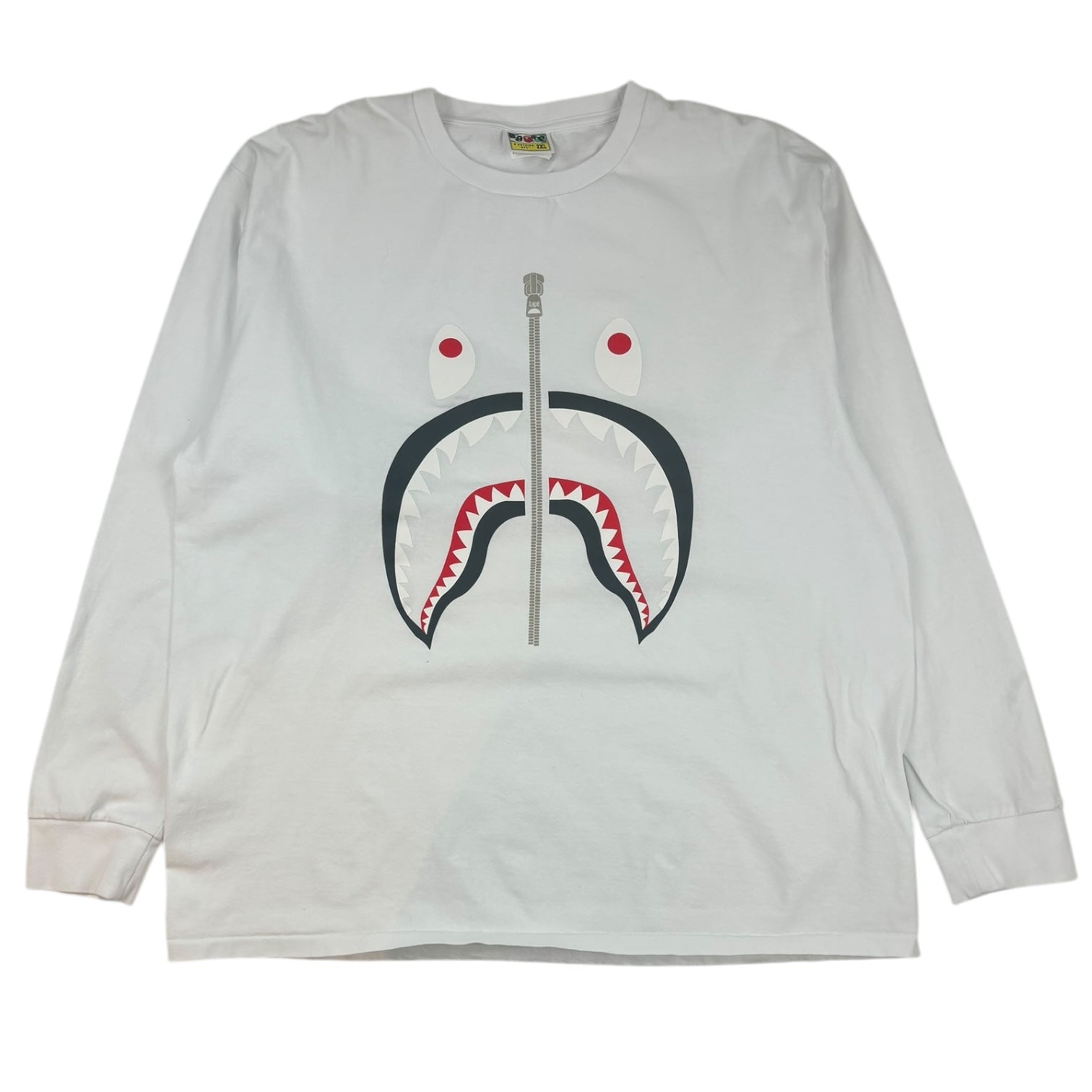 BAPE Shark Long Sleeve T-Shirt White