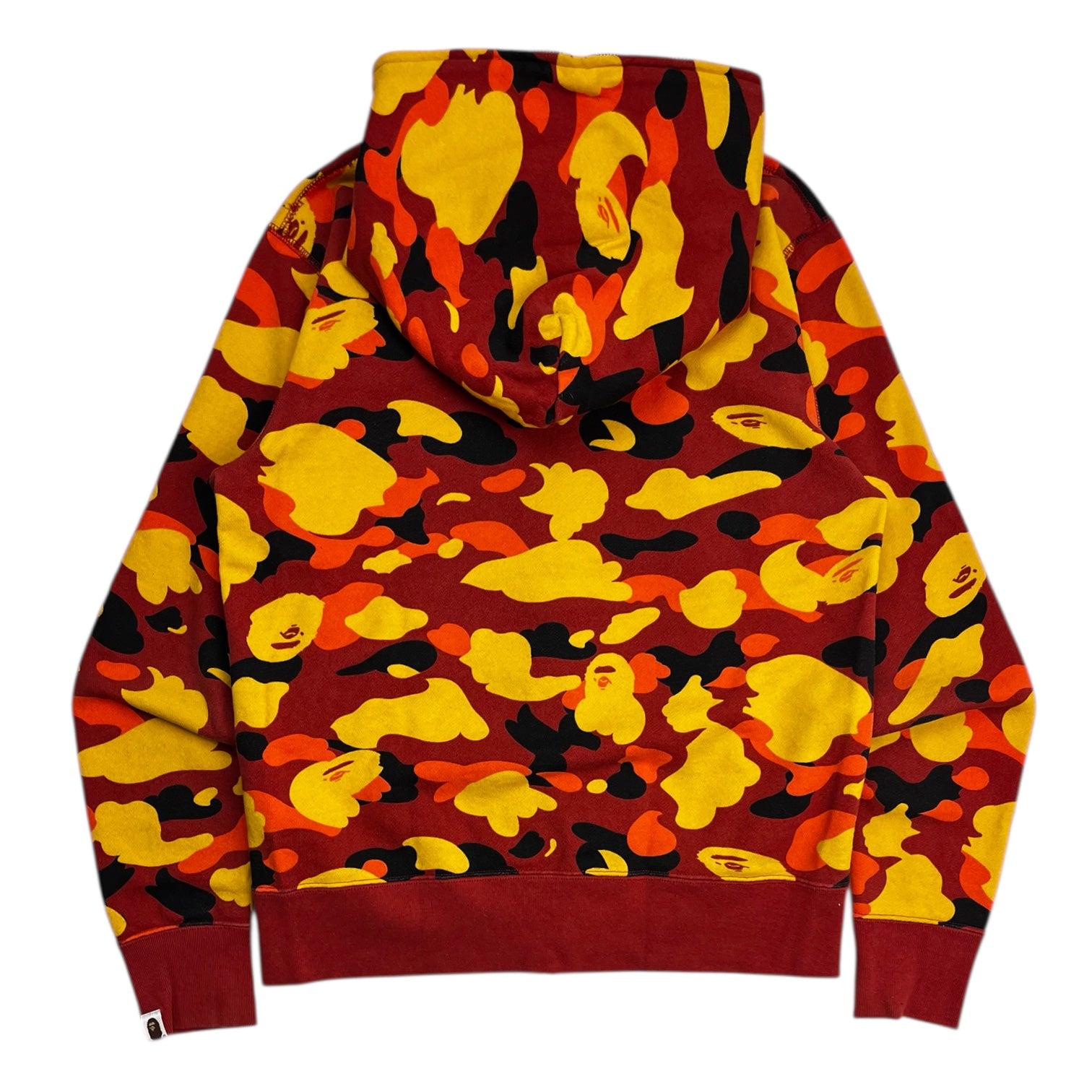 BAPE 1st Camo Wide Full Zip Hoodie Orange