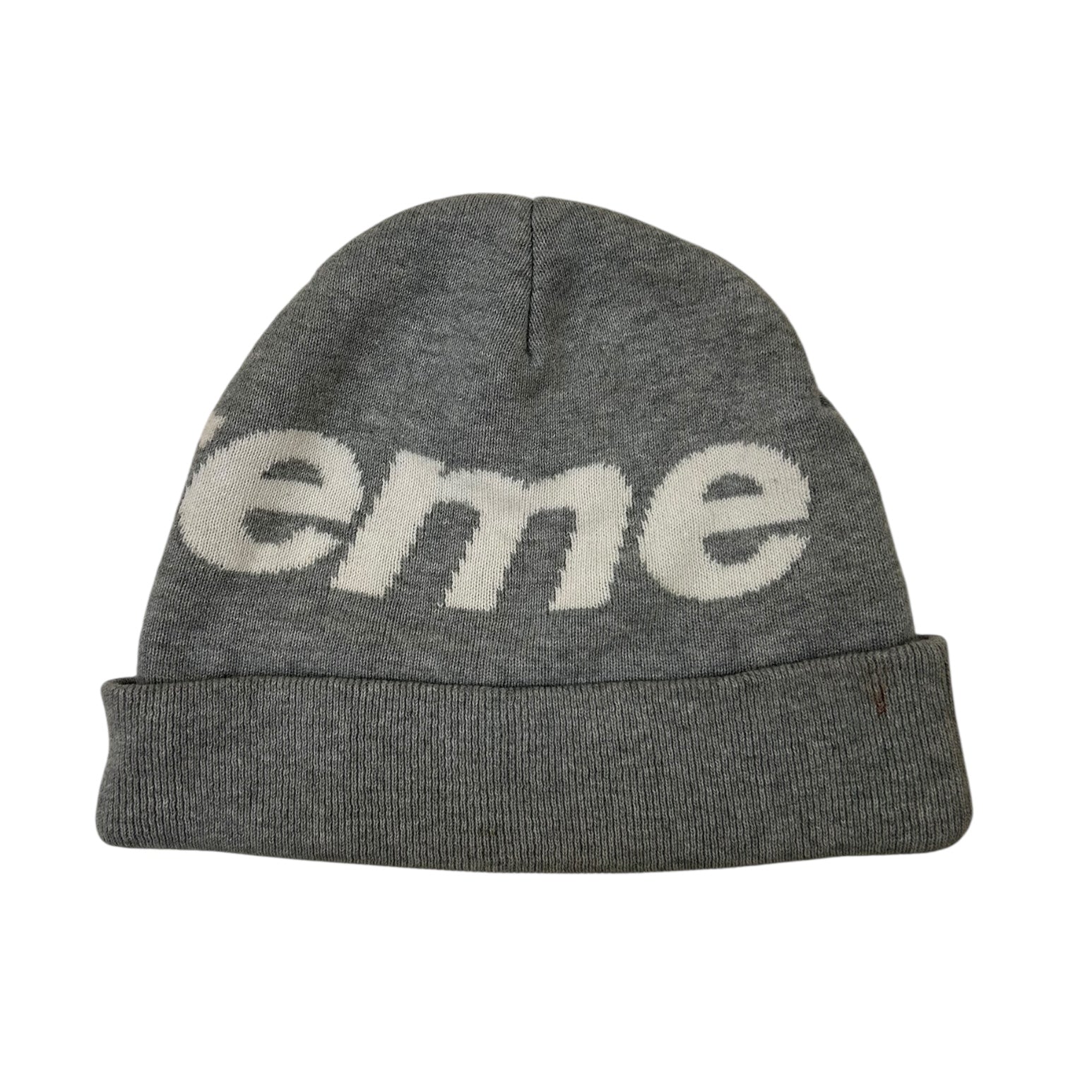 Supreme FW21 Big Logo Beanie Grey