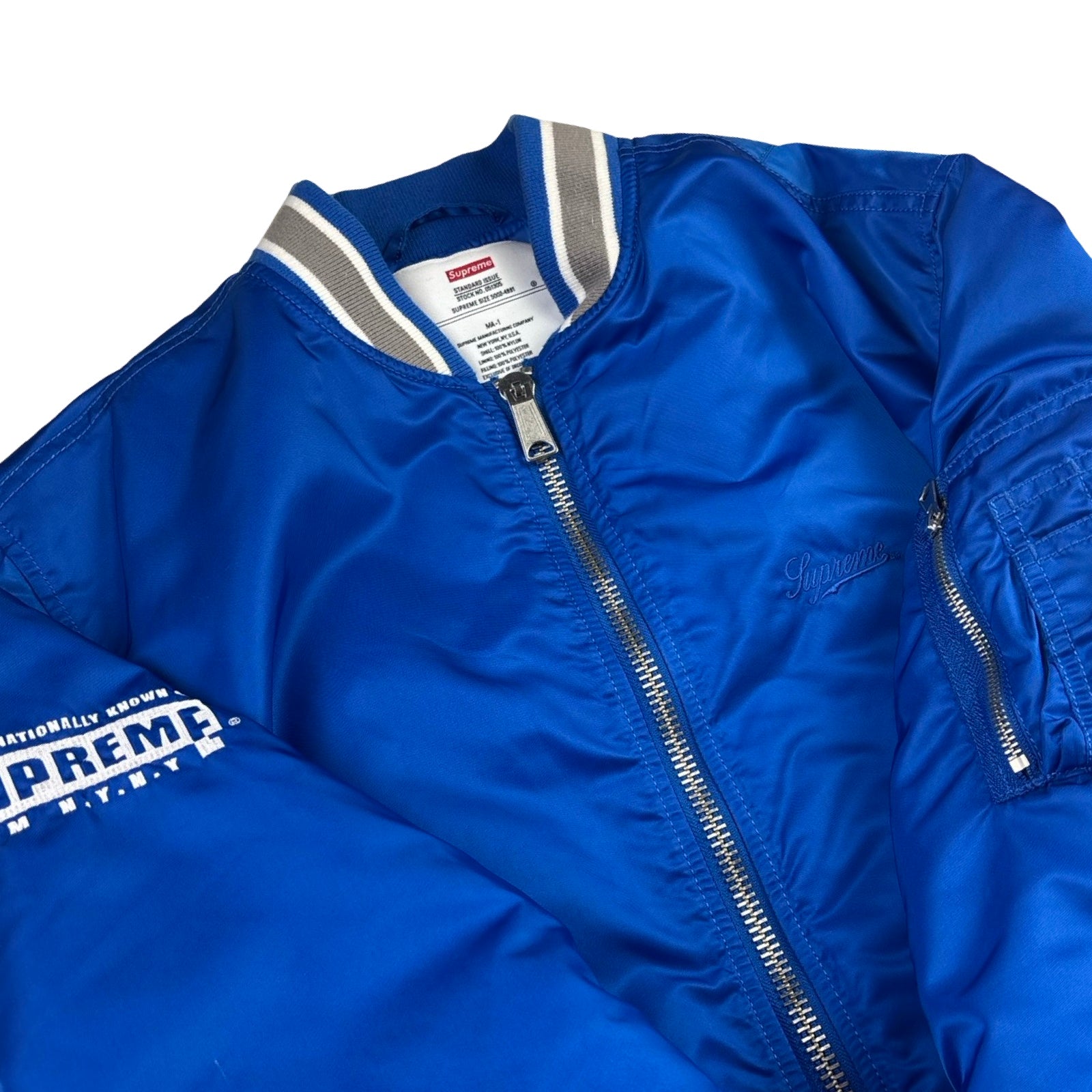 Supreme Second To None MA-1 Jacket Blue