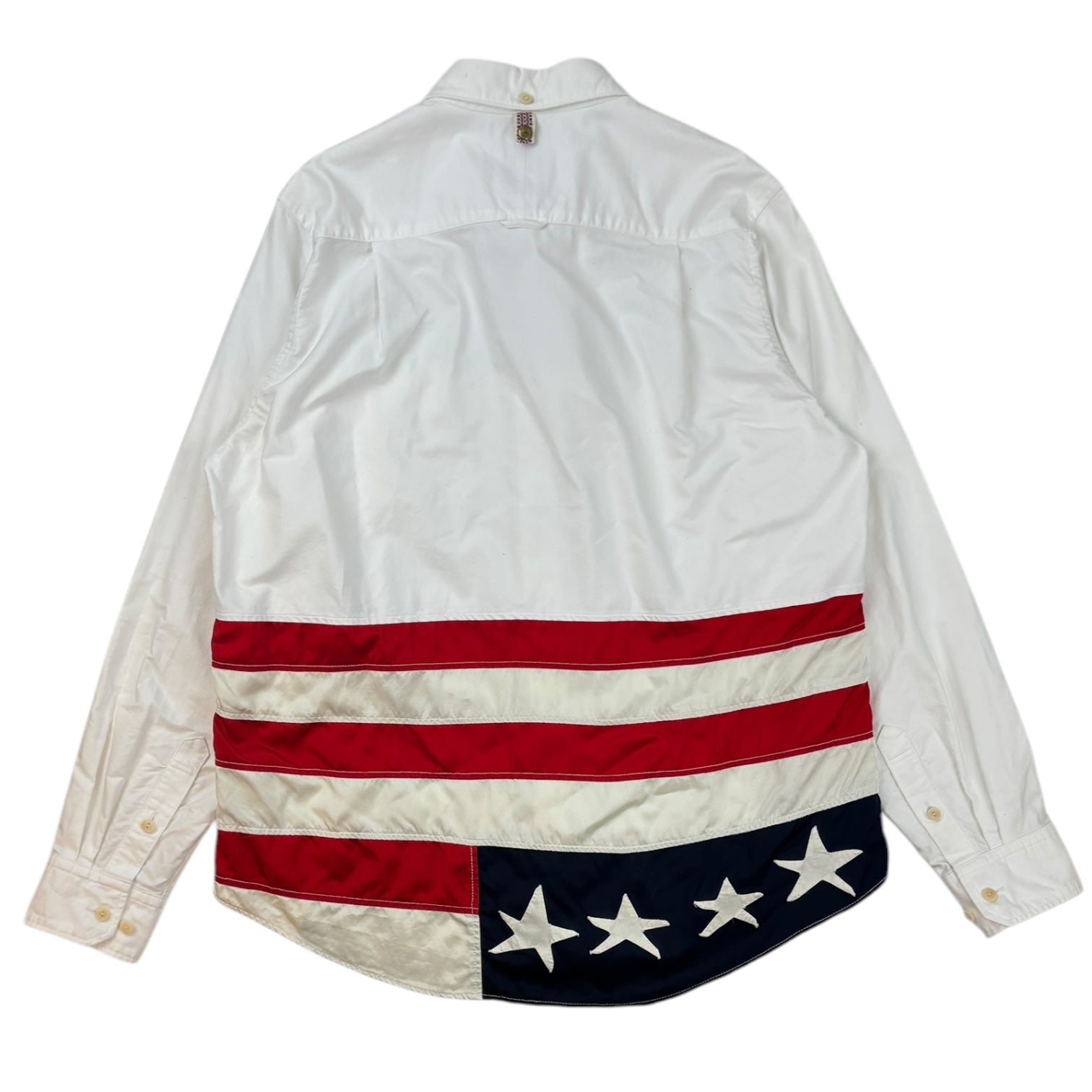 Visvim American Flag Button-Up Shirt White