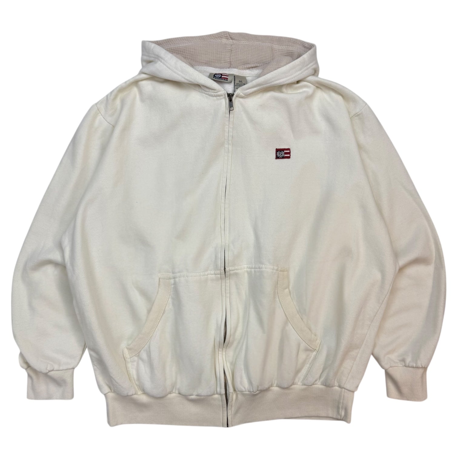Vintage Phat Farm Zip Up Hoodie Cream