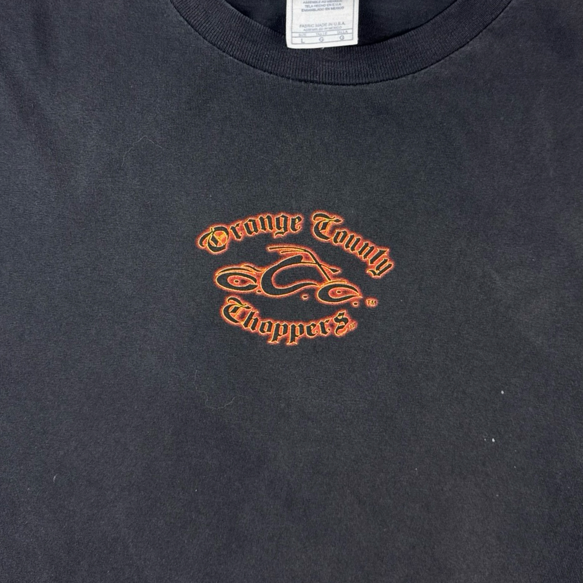 Vintage Y2K Orange County Choppers Flame Sleeve T-Shirt