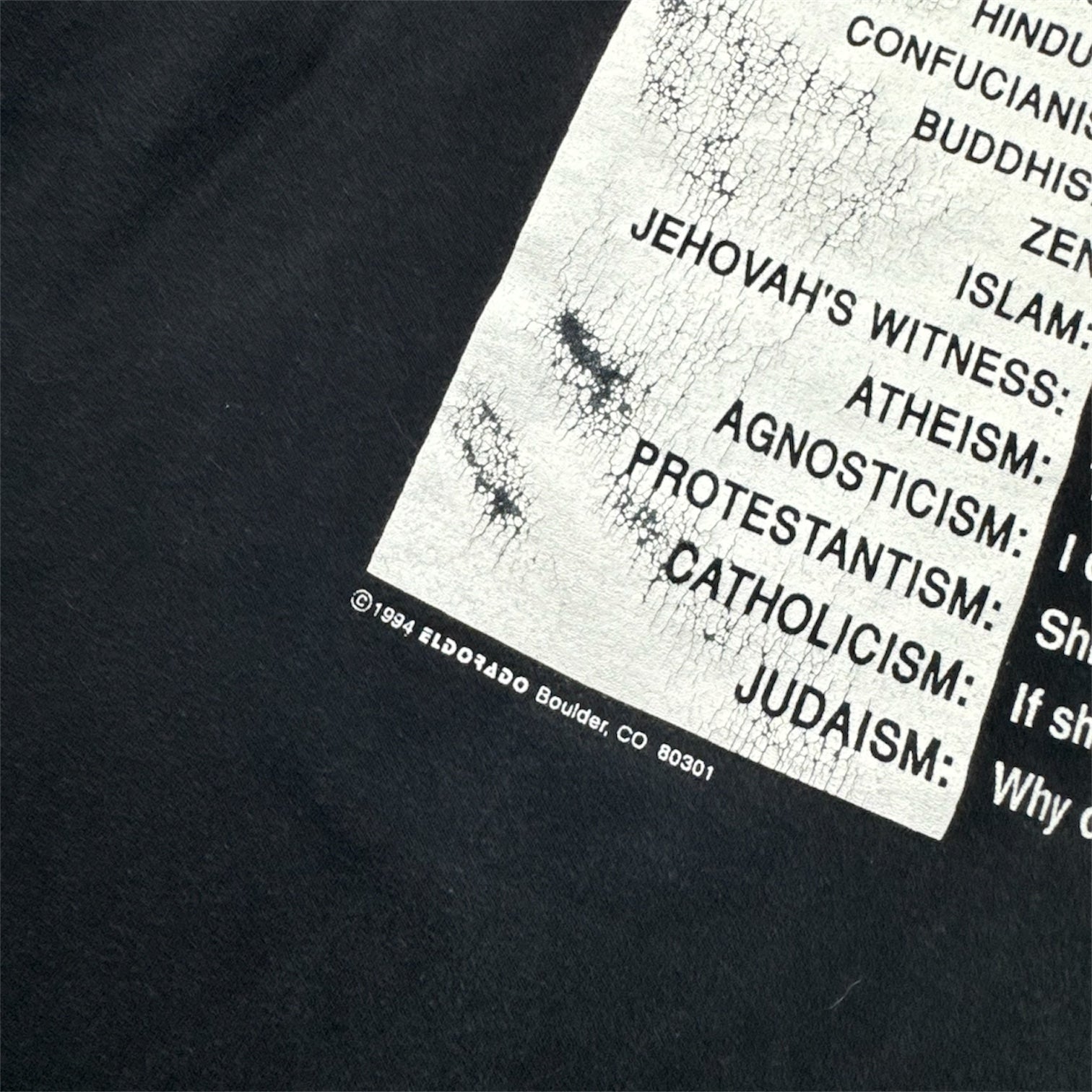 1994 Religions Of The World Funny T-Shirt