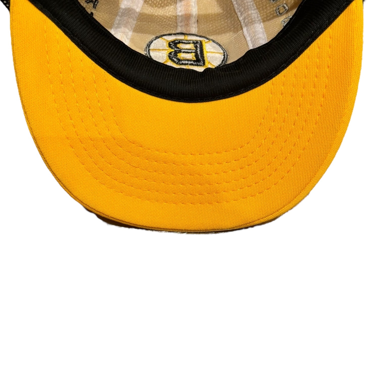 Vintage NHL Boston Bruins SnapBack Trucker Hat Yellow
