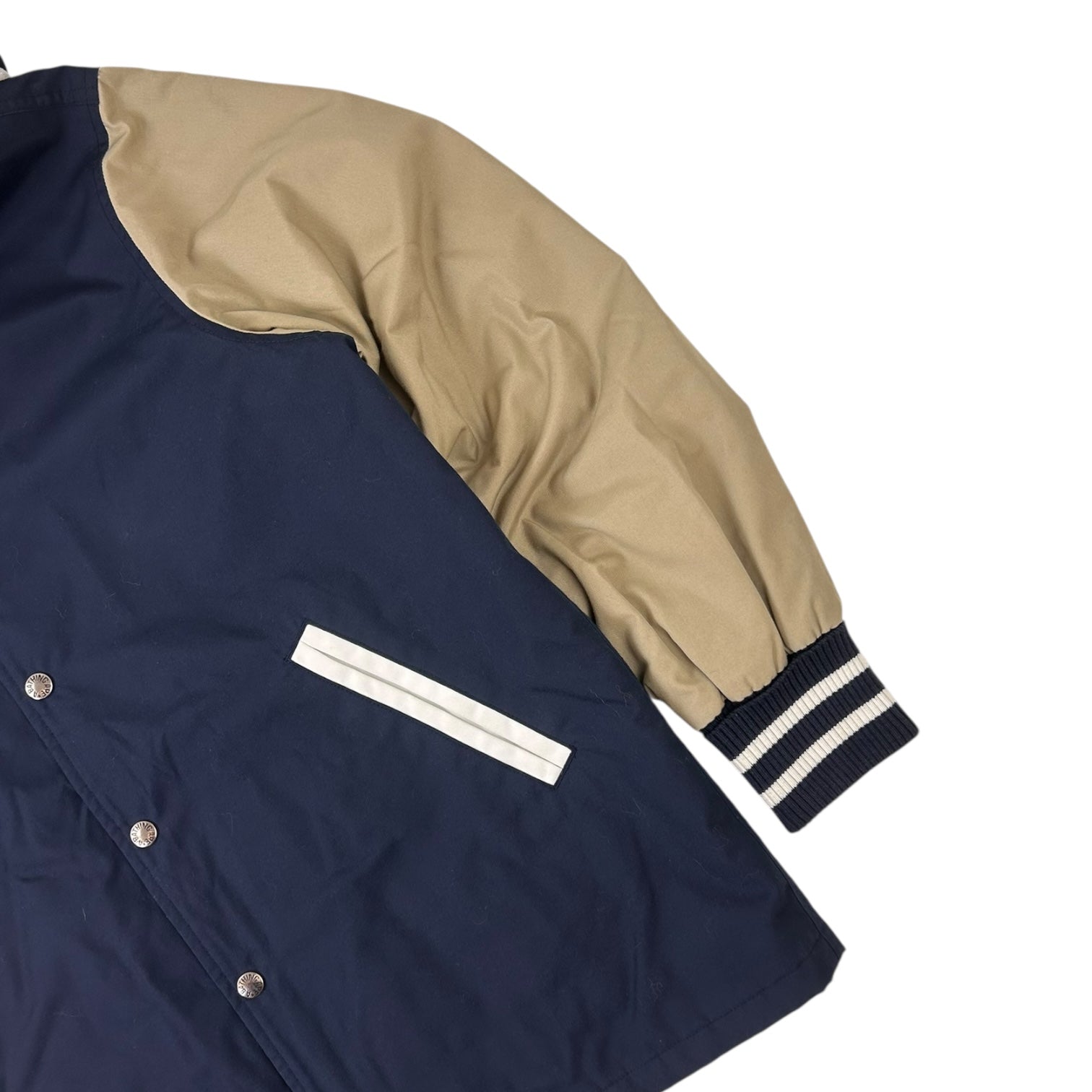 Bape Varsity Shark Jacket Navy/Tan