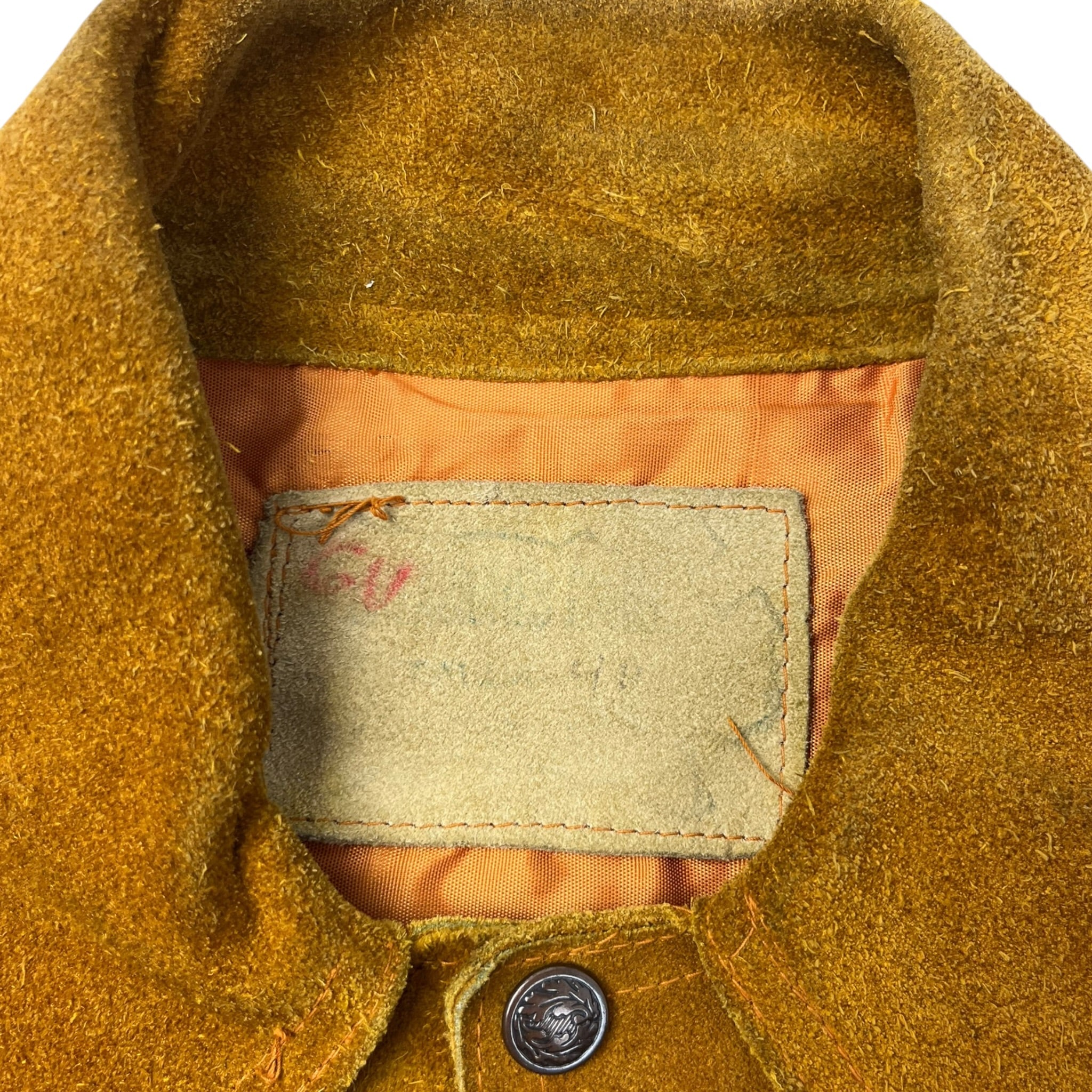 Vintage Suede Jacket Dark Mustard