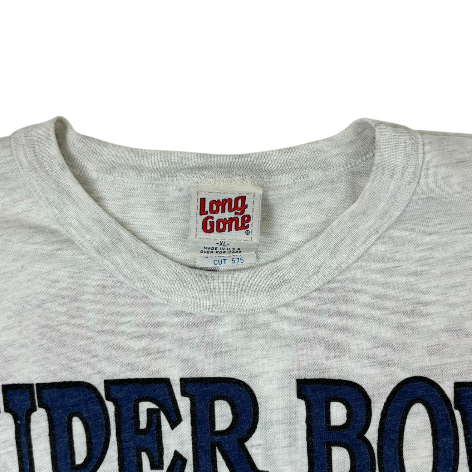 Vintage 1991 Super Bowl XXV Silver Anniversary 3/4 Sleeve T-Shirt Grey