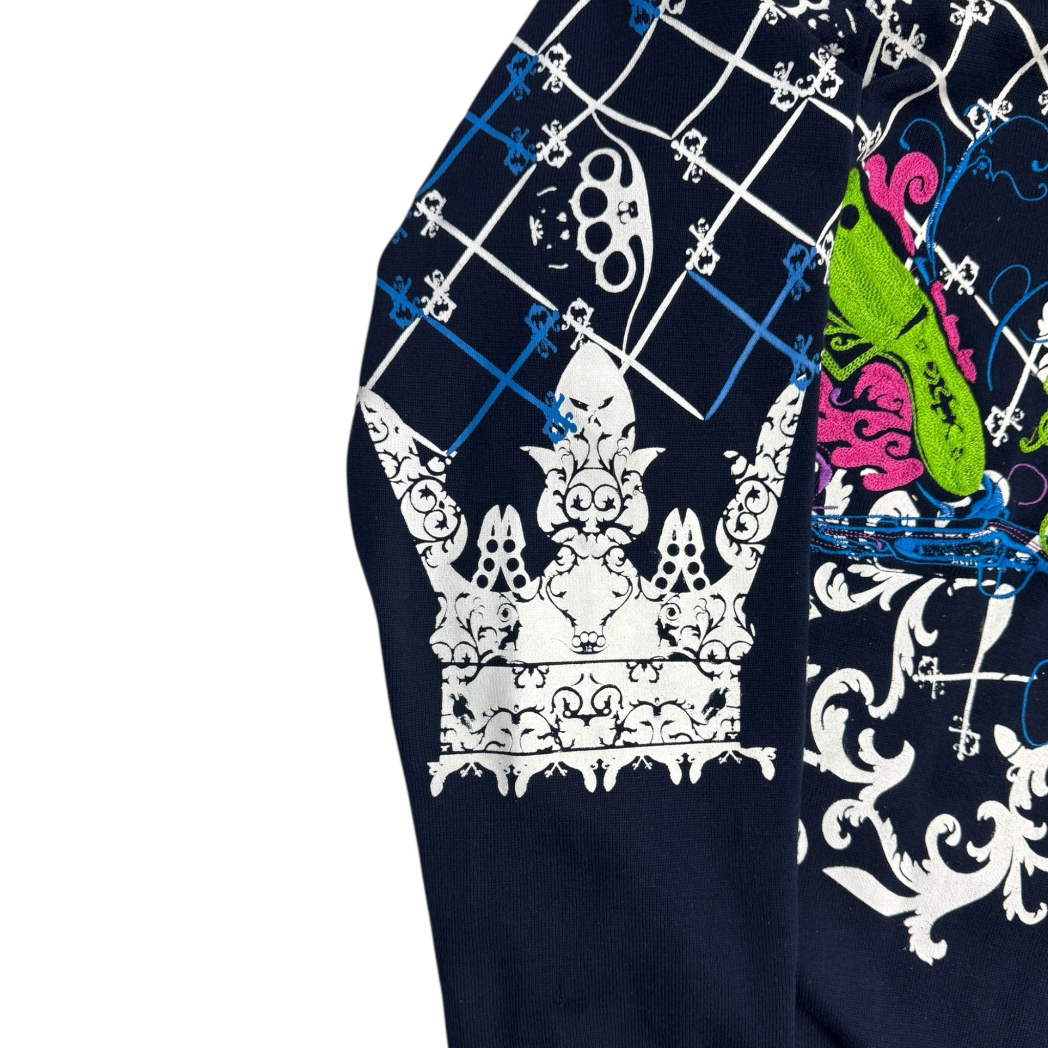 Y2K Artful Dodger Embroidered Knit Sweater