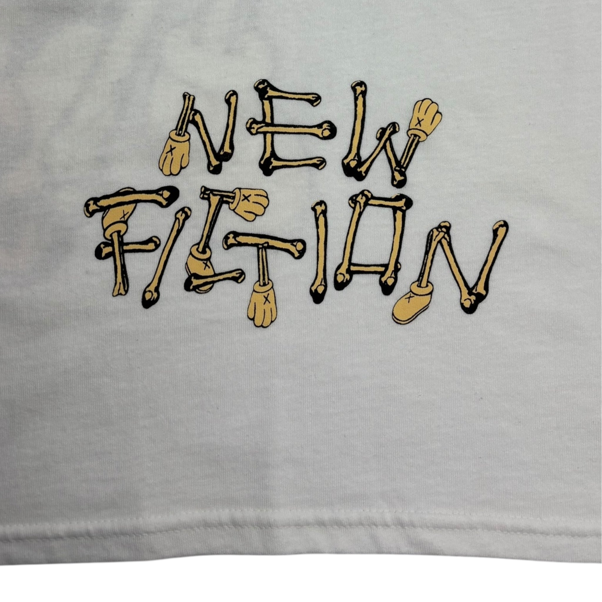 Kaws Skeleton New Fiction Bone T-Shirt White