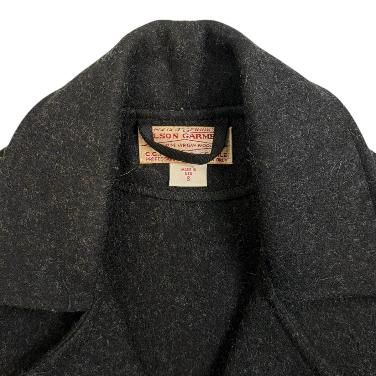 (W) Filson Mackinaw Wool Western Vest Charcoal