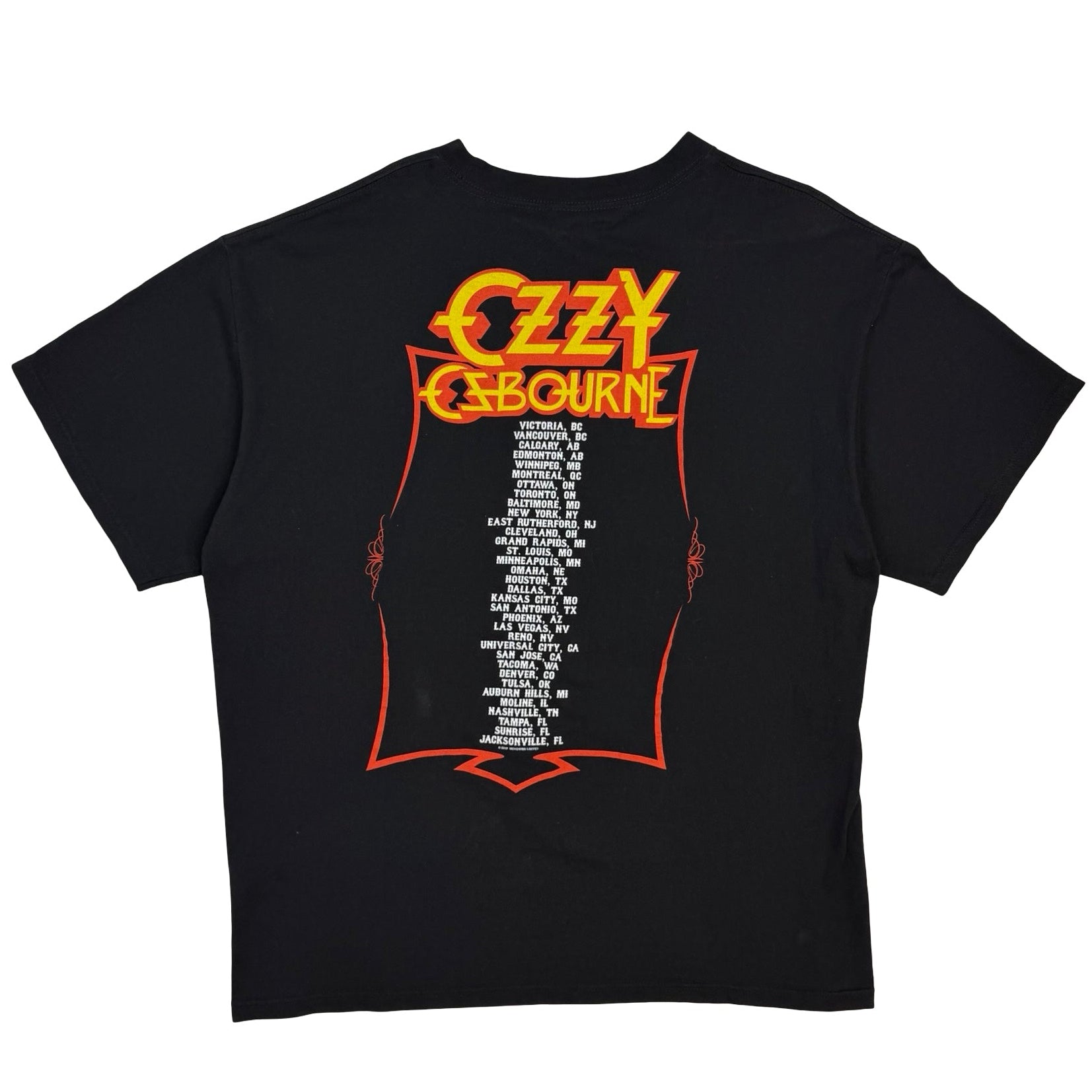 2010 Ozzy Osbourne Life Won’t Wait Tour Tee Black
