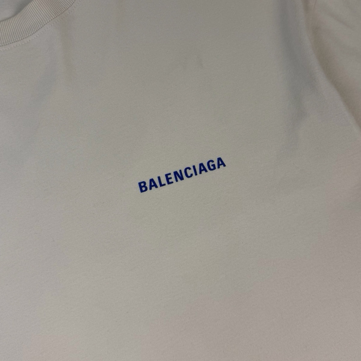 Balenciaga Badge Logo T-Shirt Chalky White
