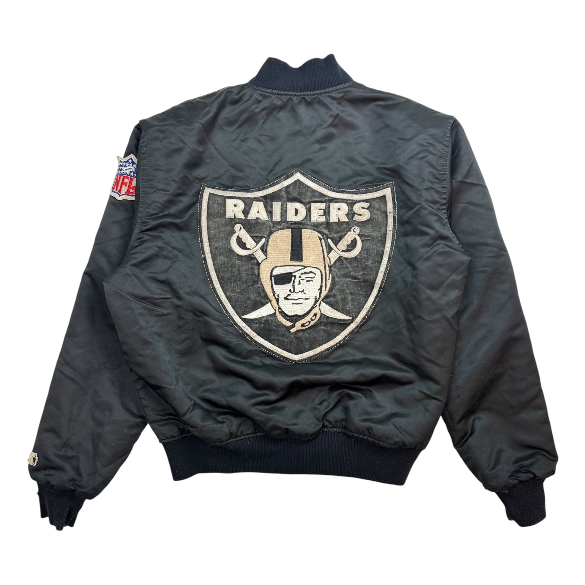 Vintage Raiders Bomber Jacket Black