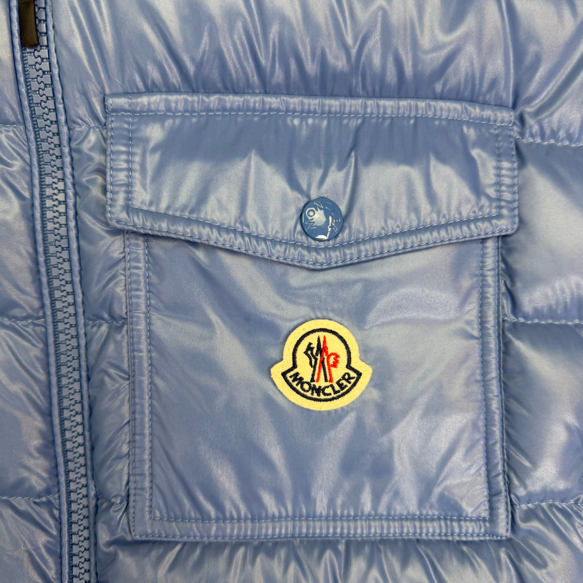 Moncler Ragot Hooded Down Gilet Vest Blue