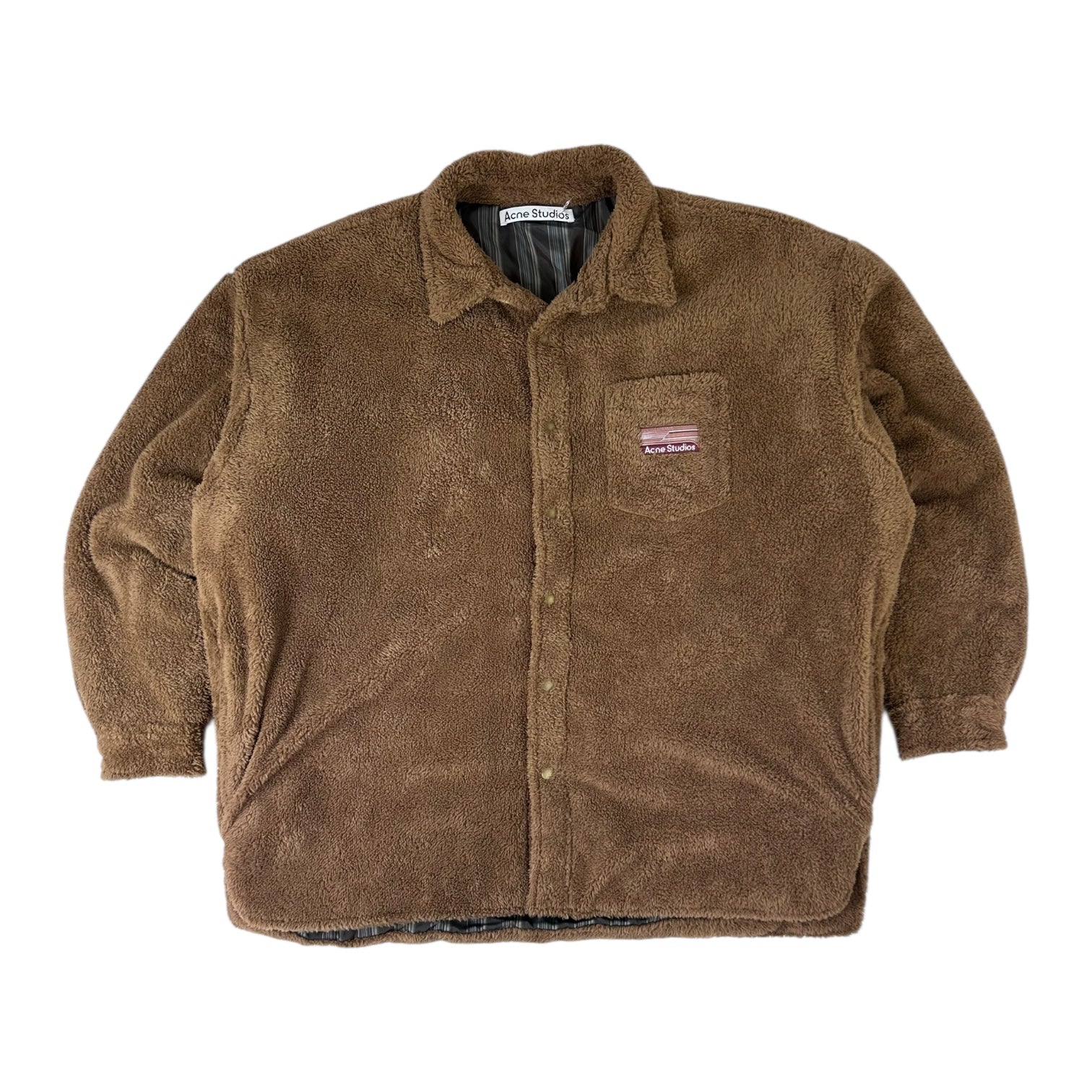 Acne Studios Soft Teddy Overshirt Hazel Beige