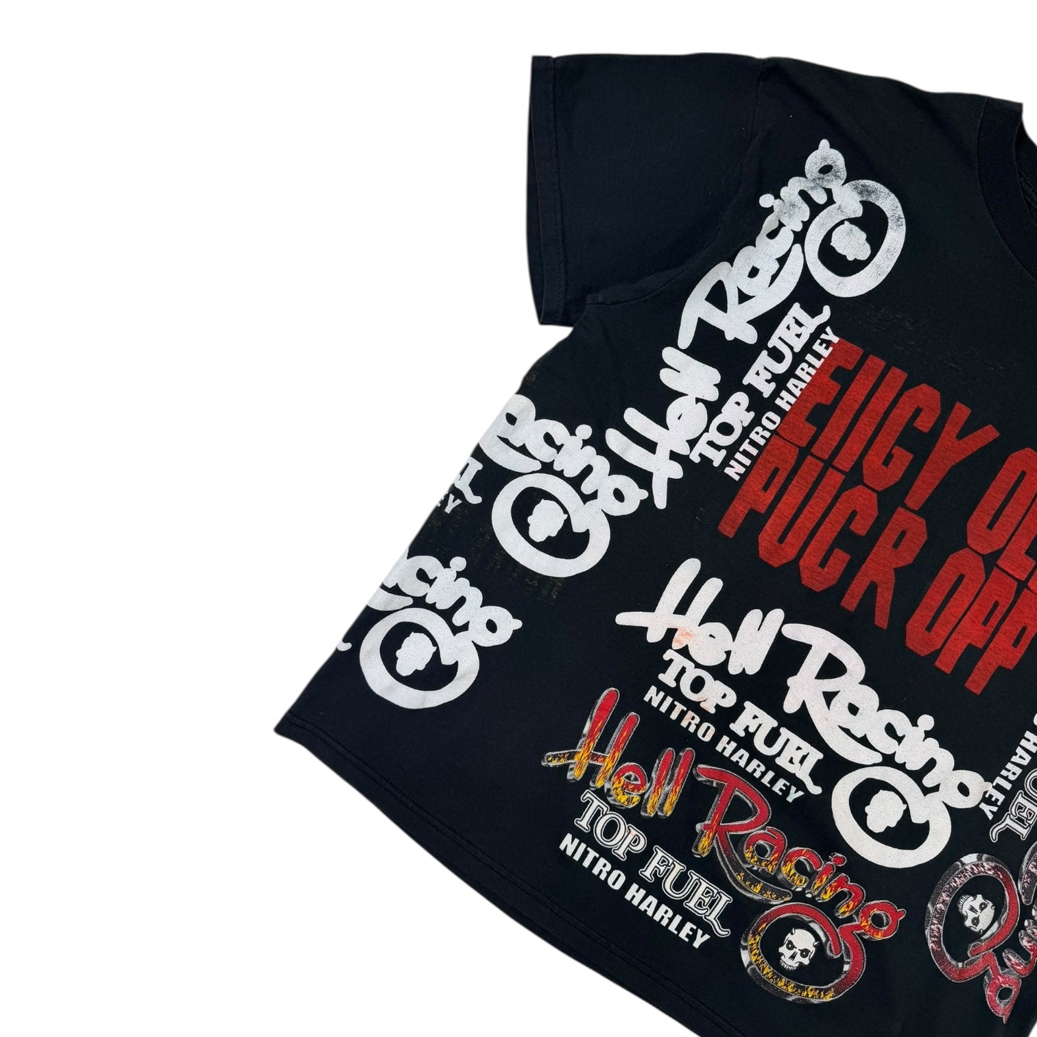 Vintage Hell Racing X Nitro Harley X Top Fuel AOP T-Shirt Black