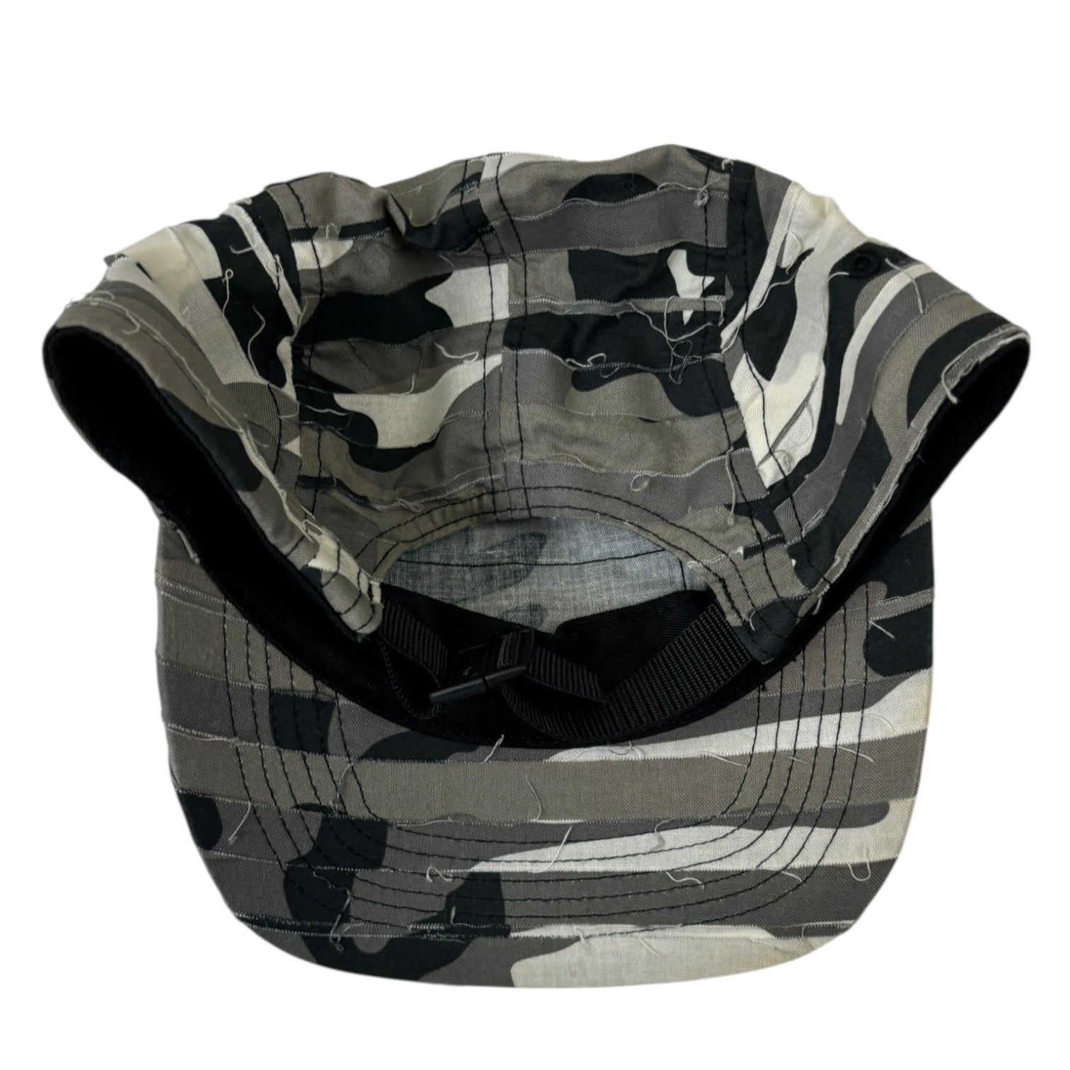Supreme SS23 Layered Camo Camp StrapBack Hat Grey