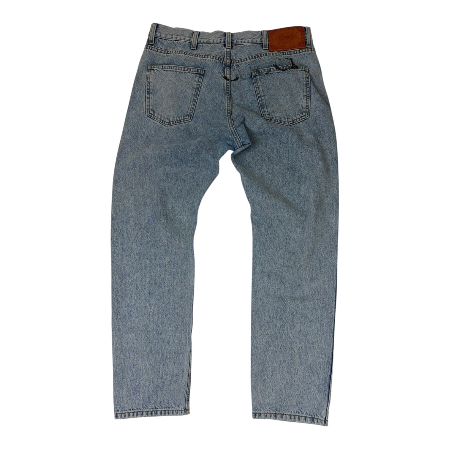 Gucci Straight-Leg Logo Jean Light Wash