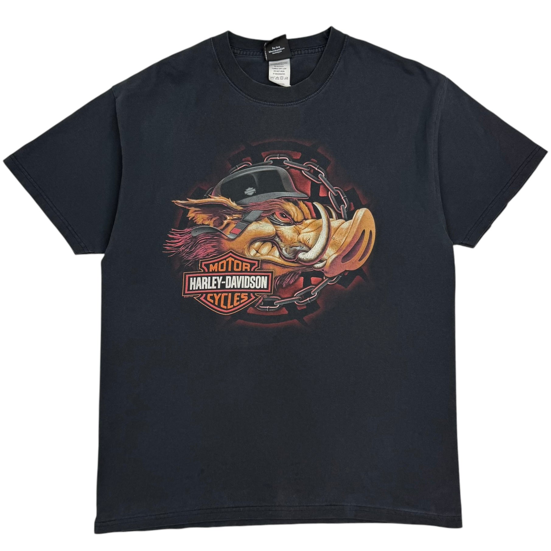 Vintage Harley Davidson Boar Olympia Tee Black