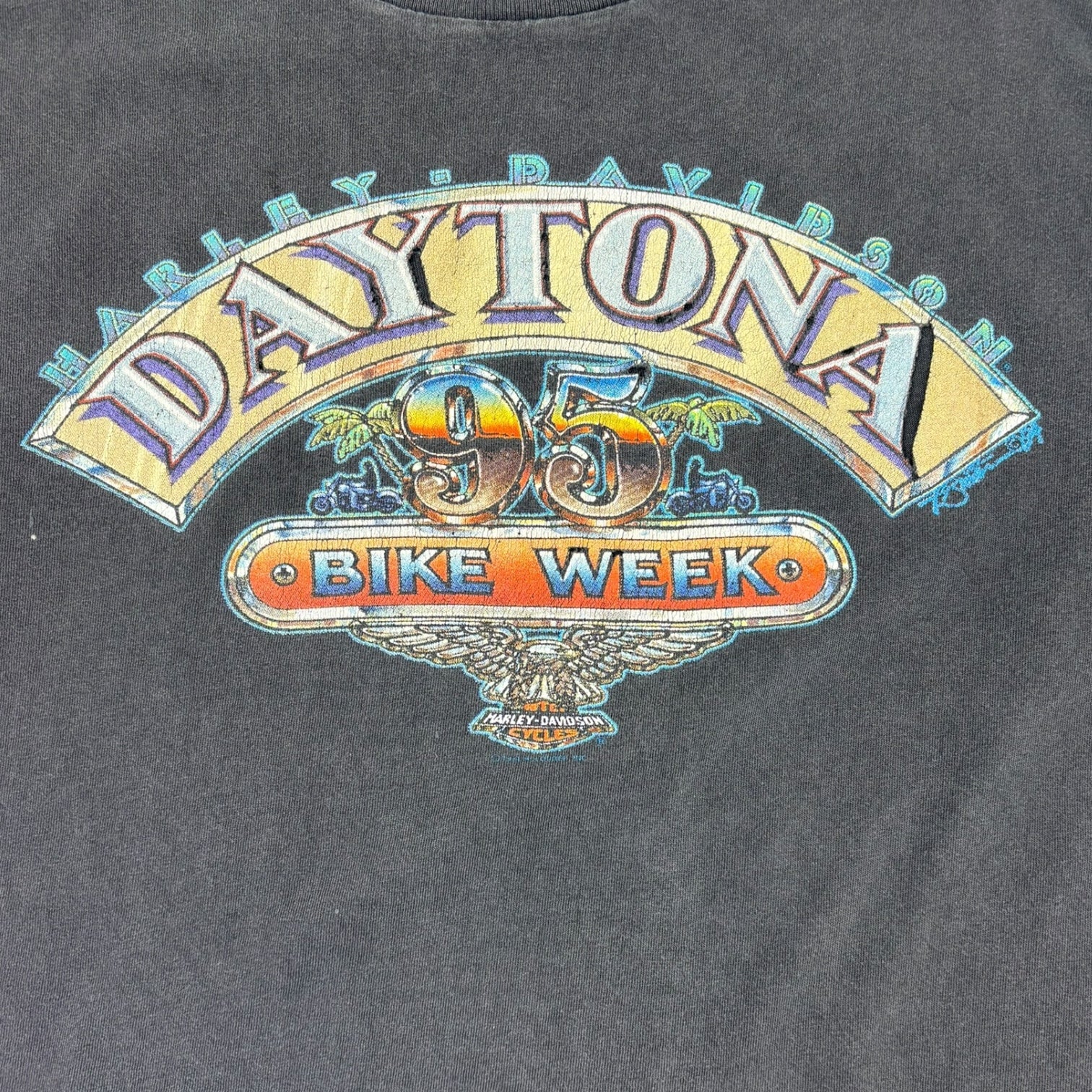 1995 Harley Davidson Daytona Bike Week T-Shirt Black