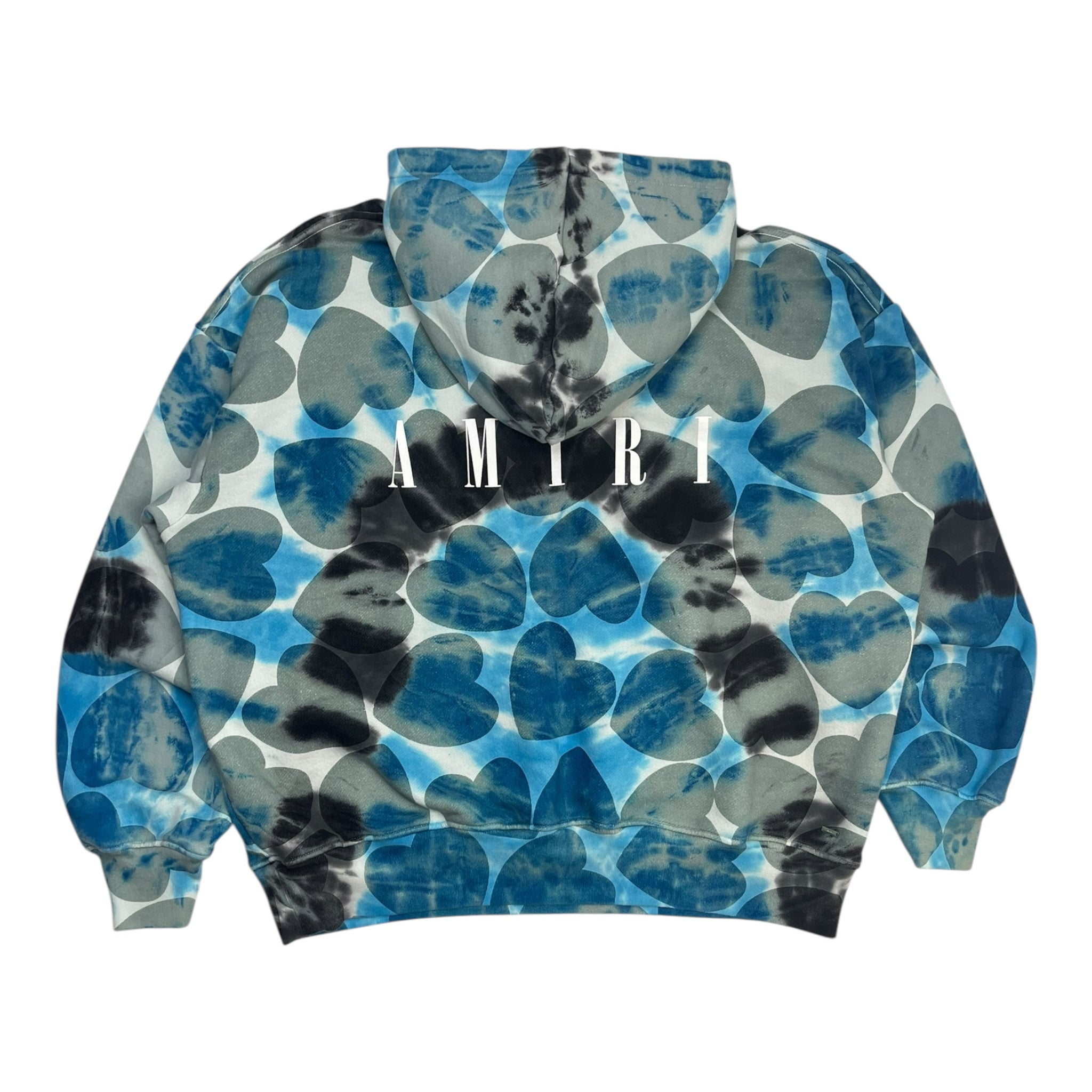 Amiri Heart Tie Dye Oversized Hooded Sweatshirt