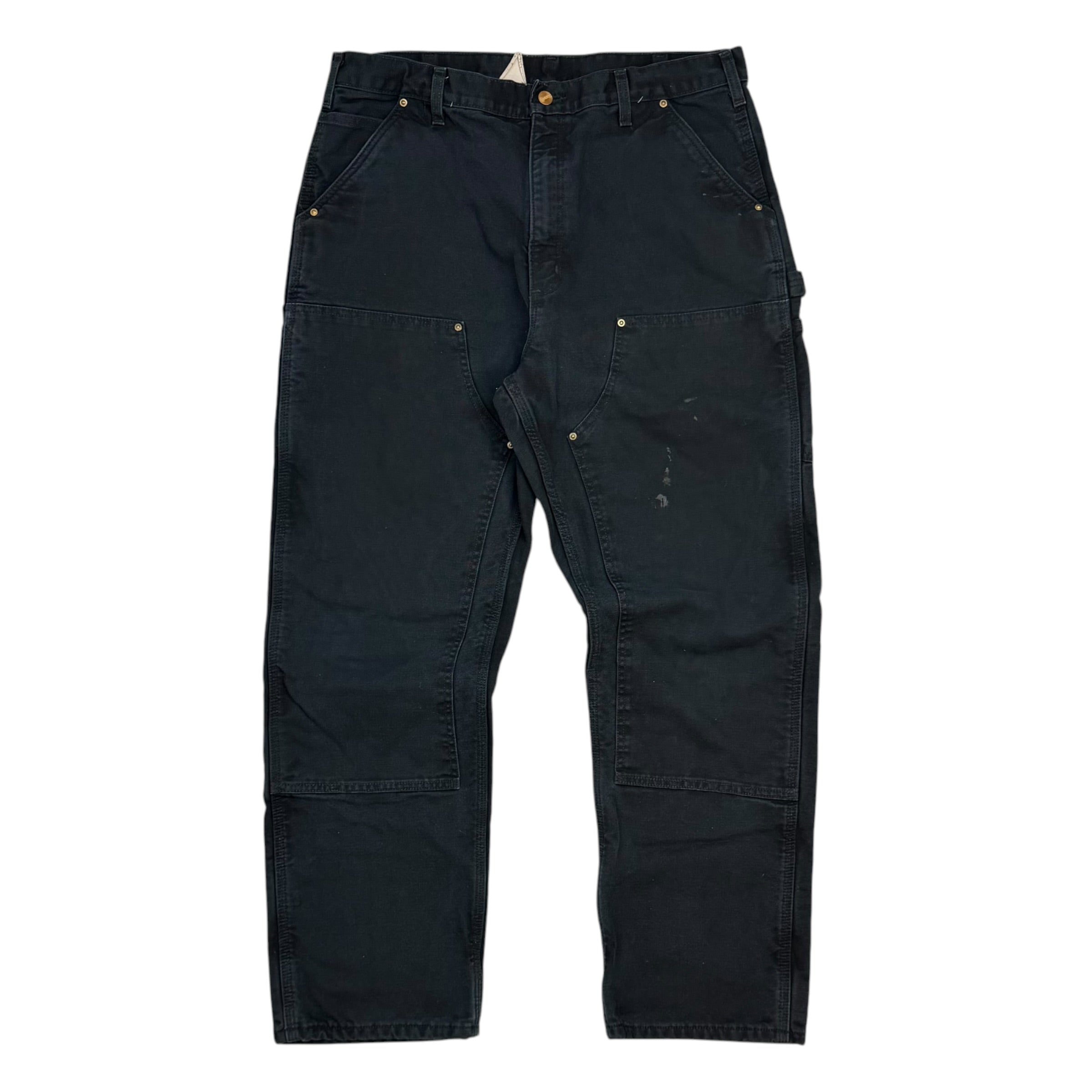 Vintage Carhartt Double Knee Blanket Lined Pants Black
