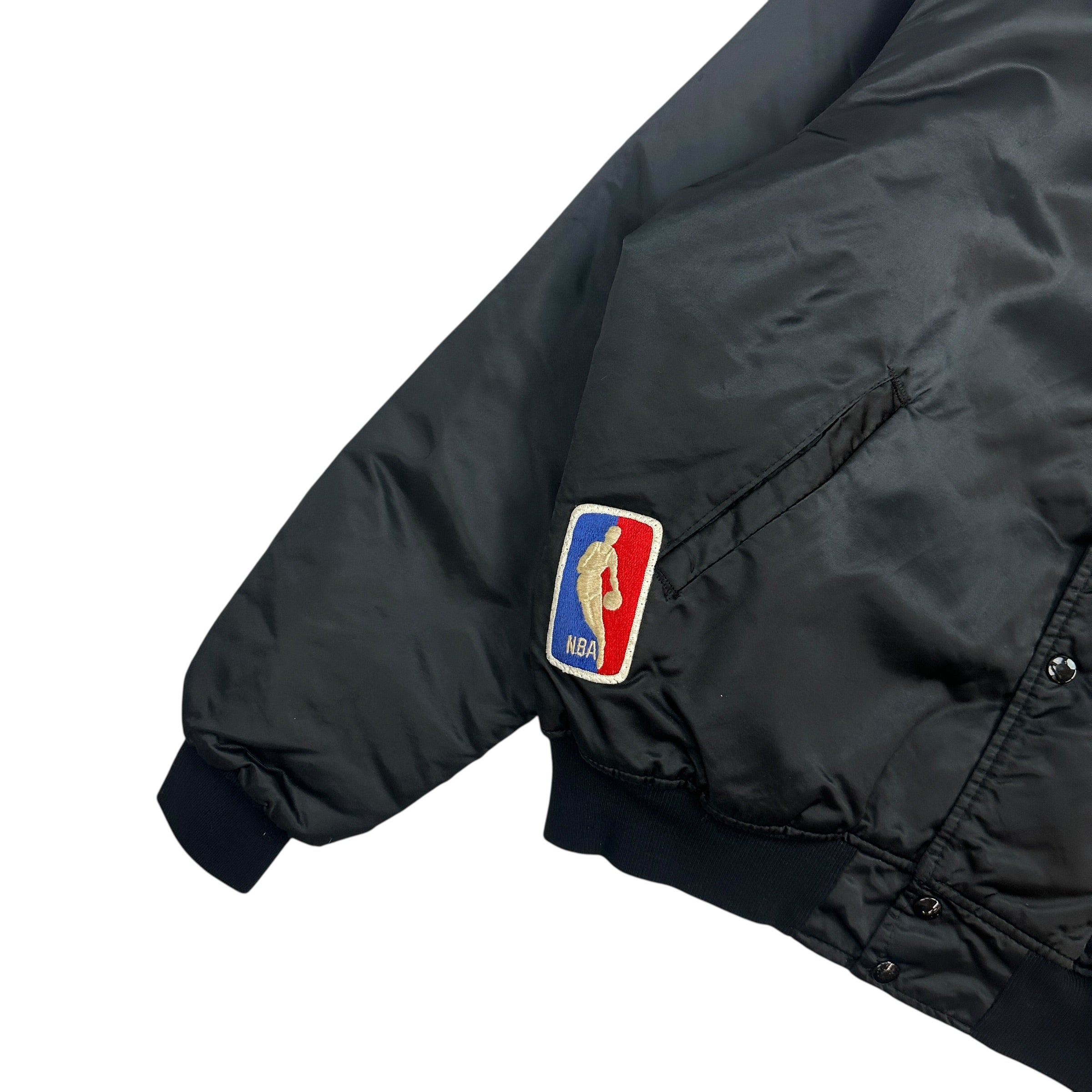 Vintage Starter LA Lakers Satin Bomber Black