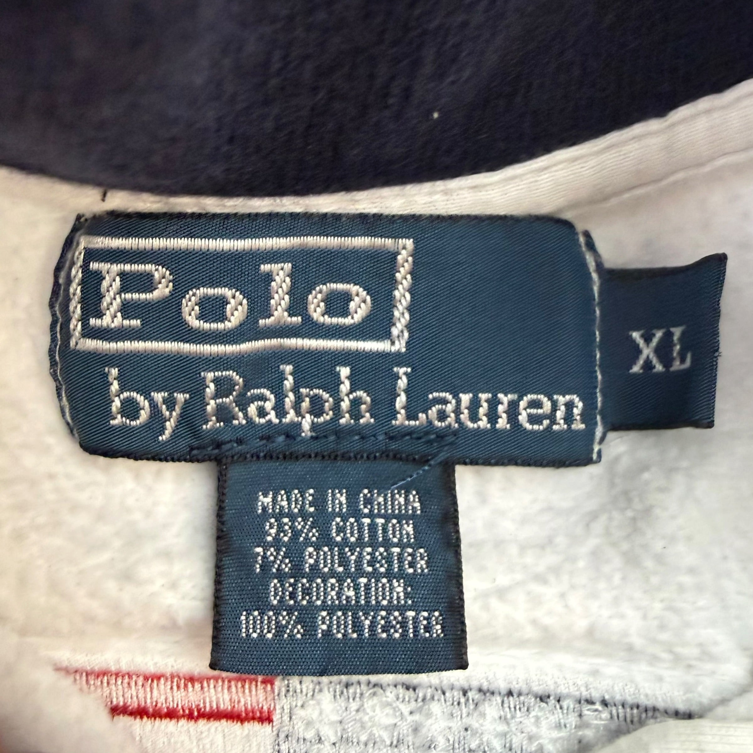 Vintage Polo Ralph Lauren USA Quarter Zip White