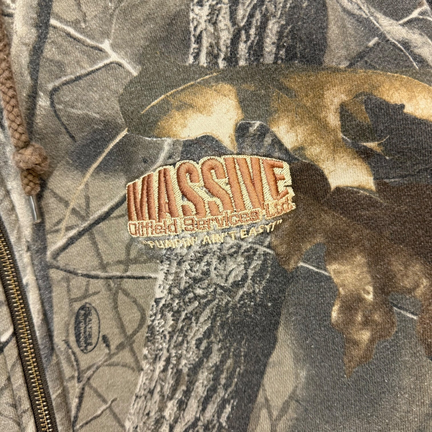 Vintage RealTree Zip Up Sweater Camo