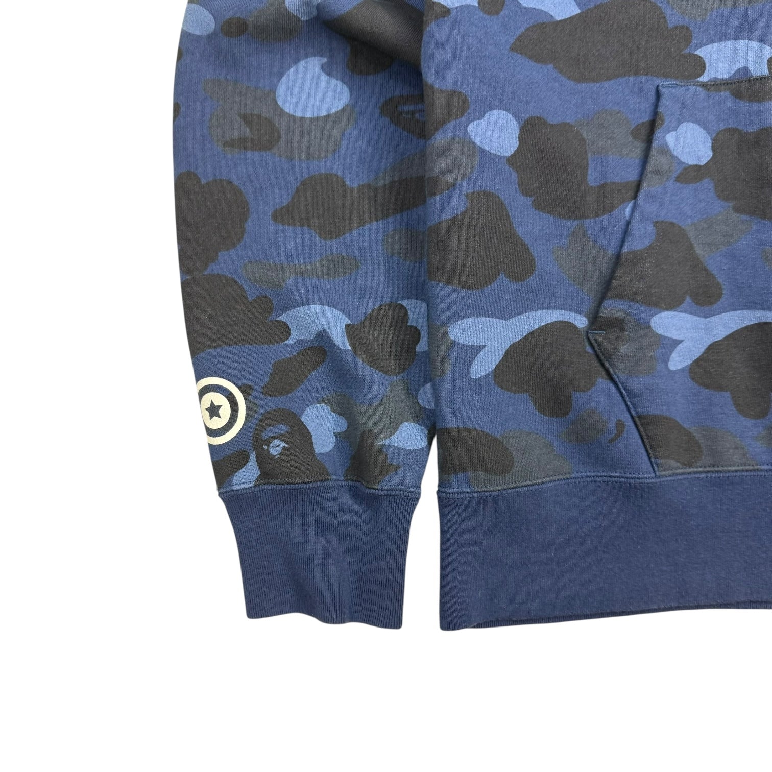 Bape Colour Camo 2nd Shark Hoodie Blue