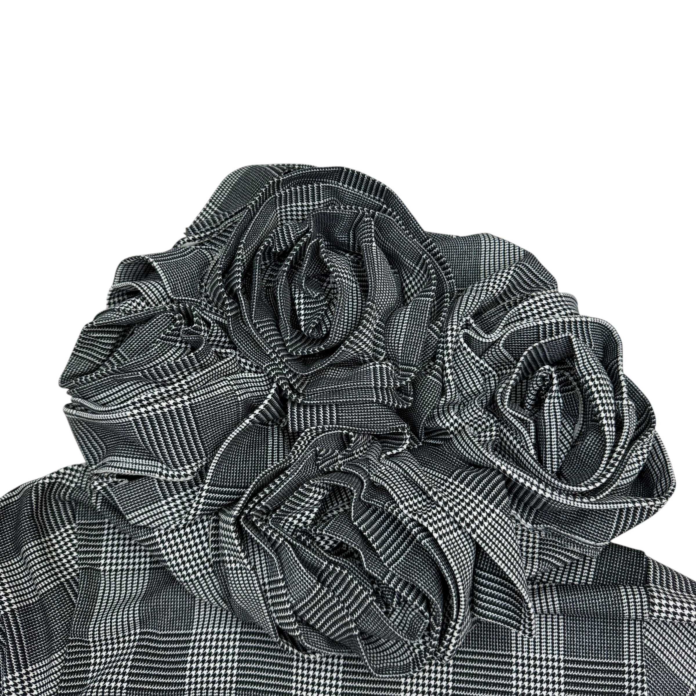 (W) Comme Des Garçons Flower Hood Striped Zip Up Hoodie