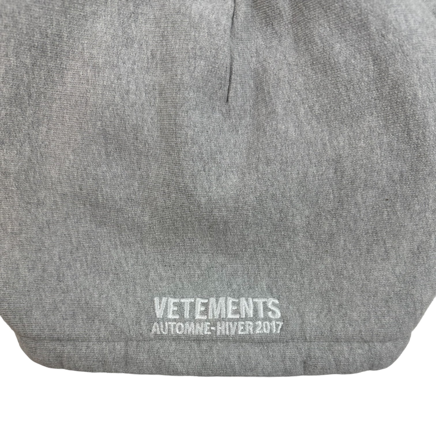 2017 Vetements Unidad Hombres Shoulder Pad Hoodie Grey