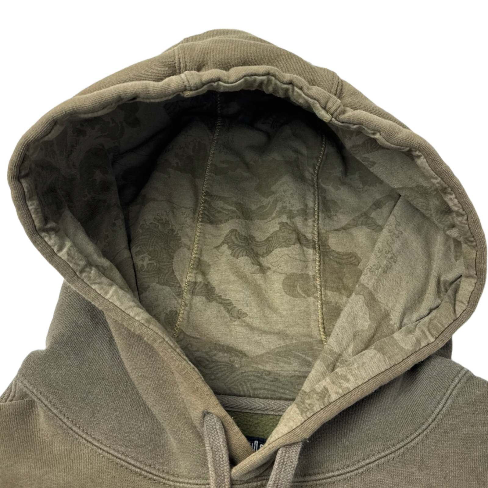 Vintage Y2K Quiksilver Embroidered Surf Hoodie Khaki