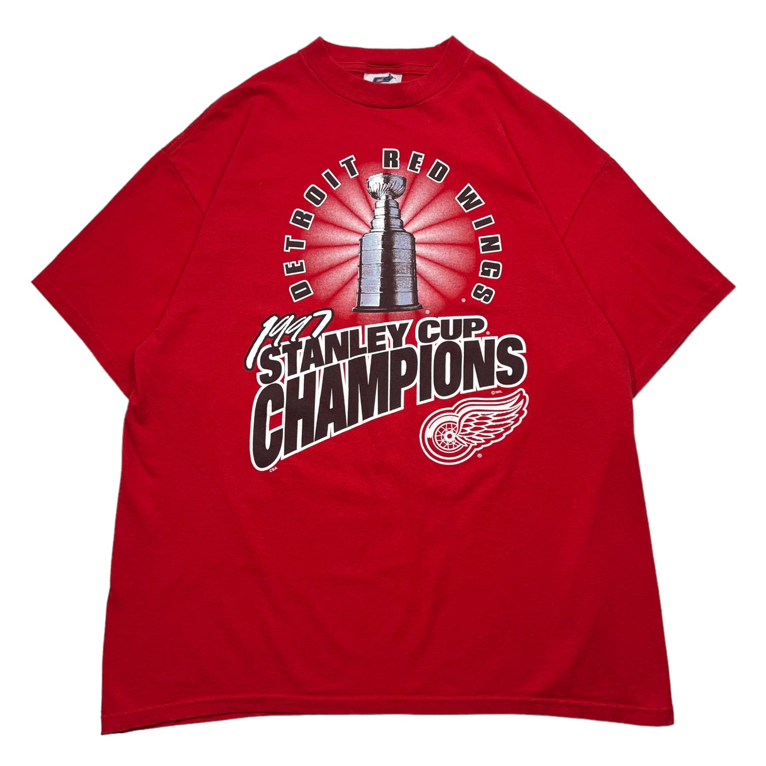 1997 Detroit Res Wings Stanley Cup Champs Tee