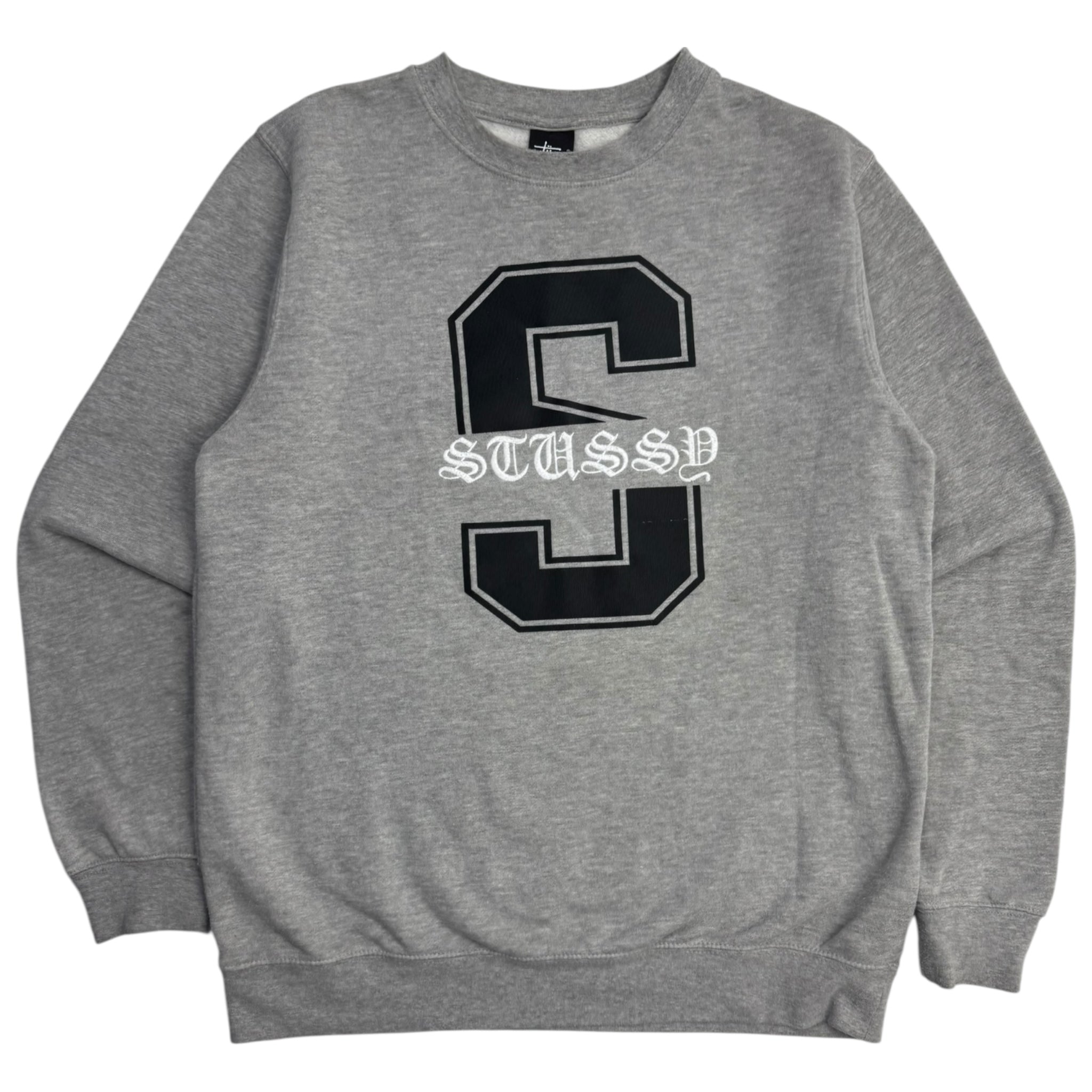 Stussy Embroidered Spellout S Logo Crewneck