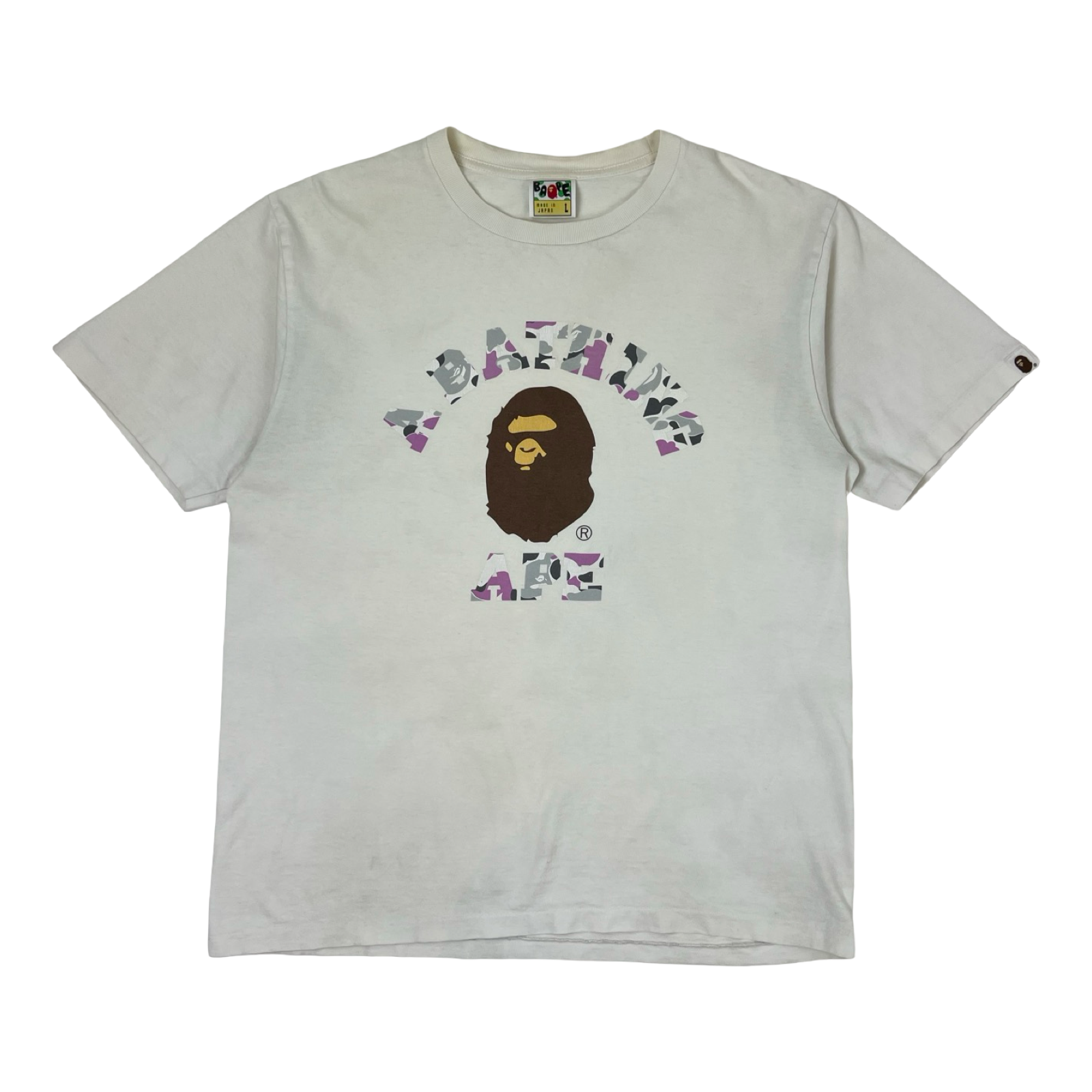Bape Color Camo College T-Shirt White