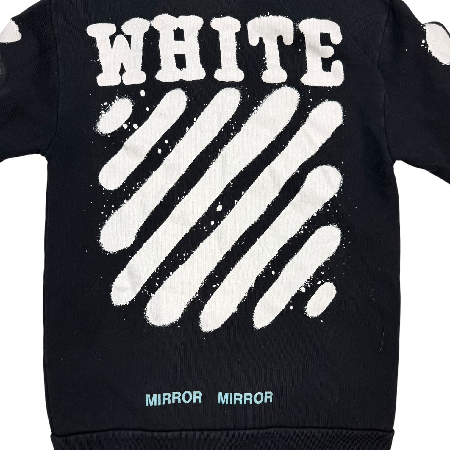 Off-White Spray Paint Zip Up Hoodie Black