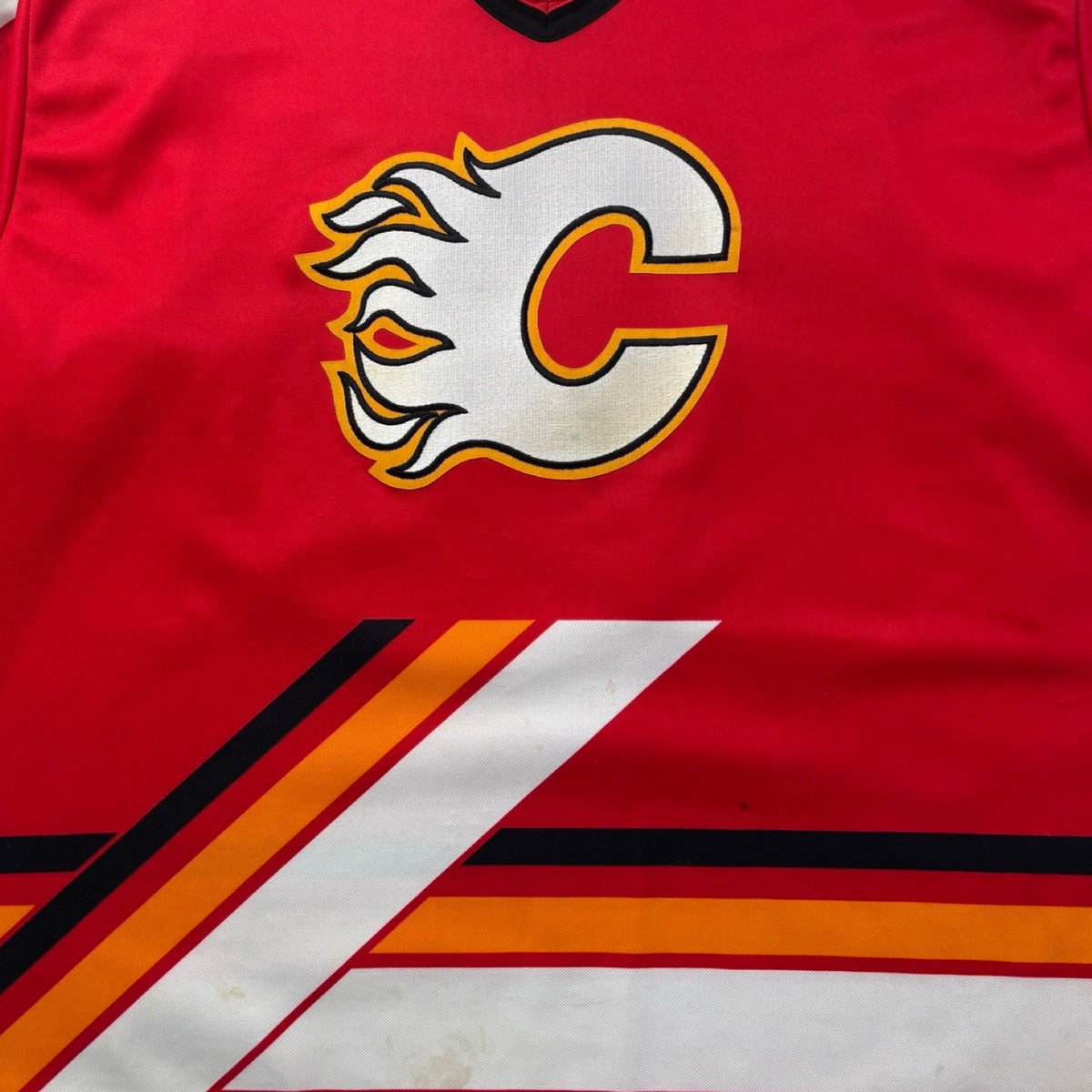 Vintage CCM Calgary Flames Ronnie Stern Pedestal NHL Away Jersey