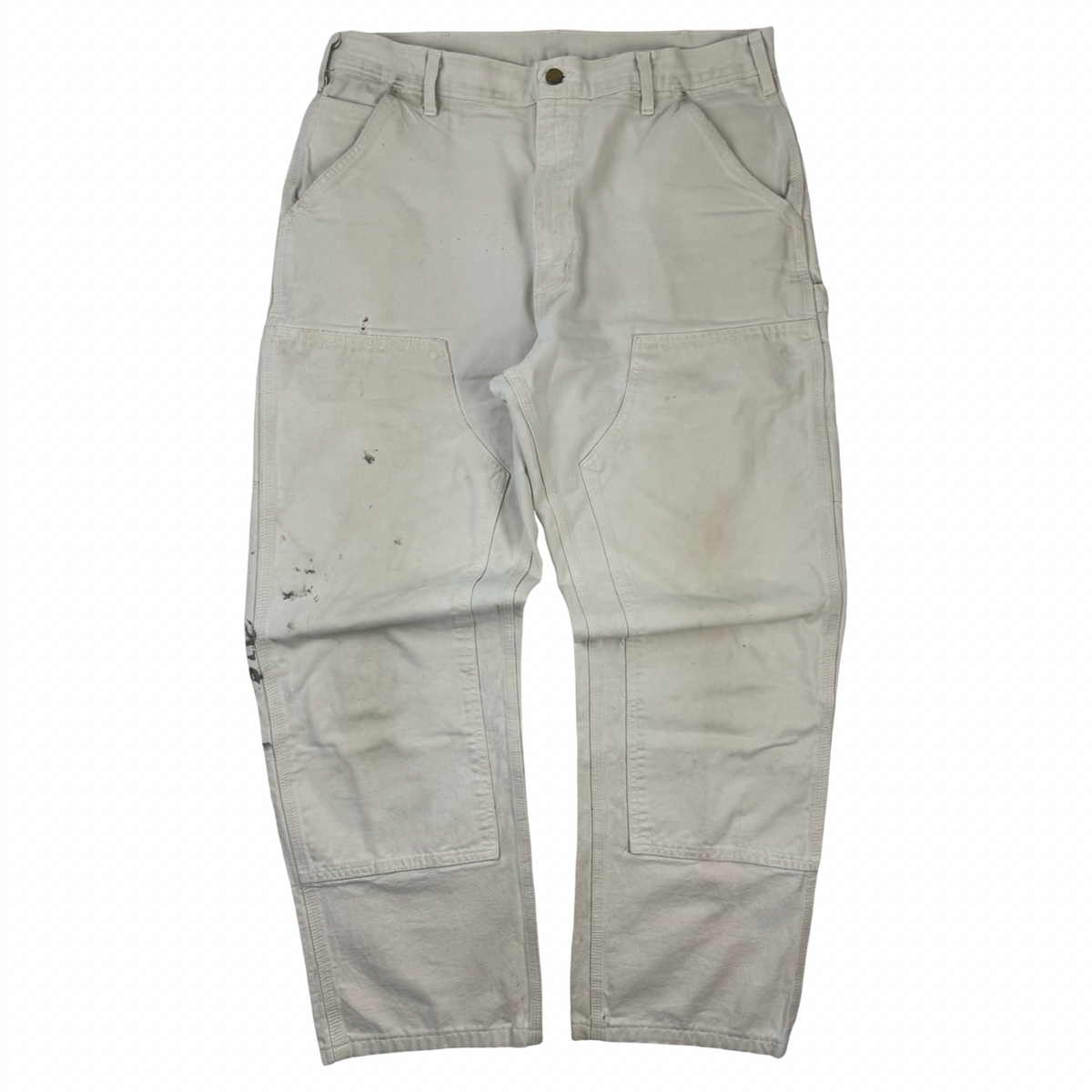 Vintage Carhartt Double Knee Bottoms White