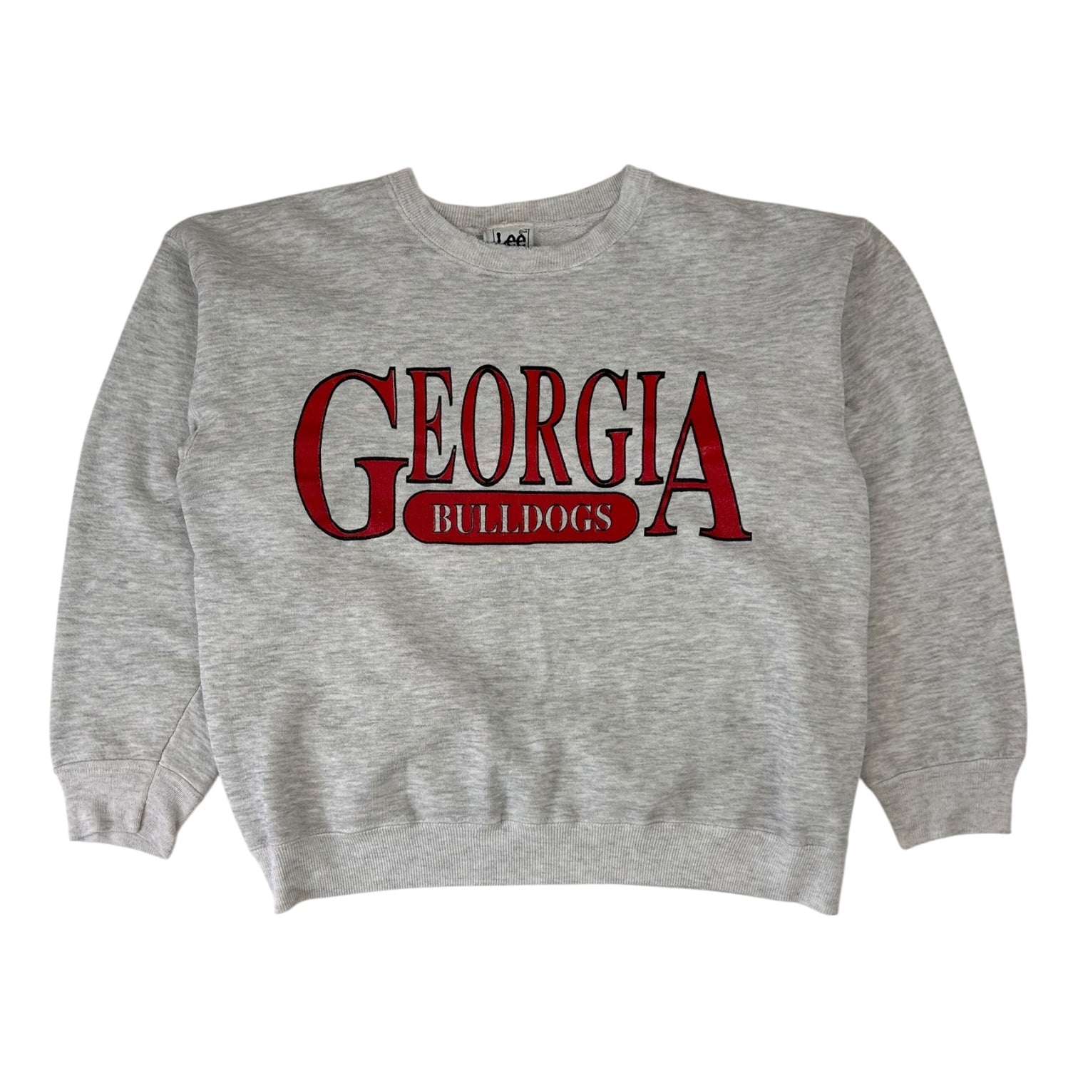 Vintage University of Georgia Bulldogs Crewneck Sweater Grey