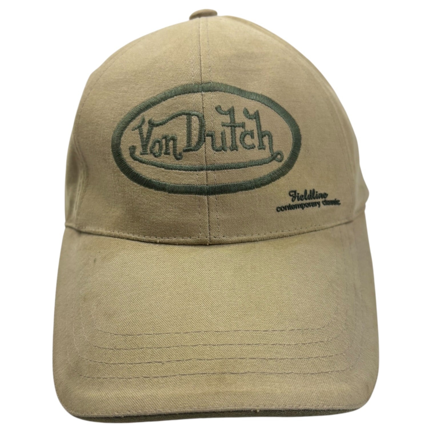 Vintage Y2K Von Dutch Hat Beige
