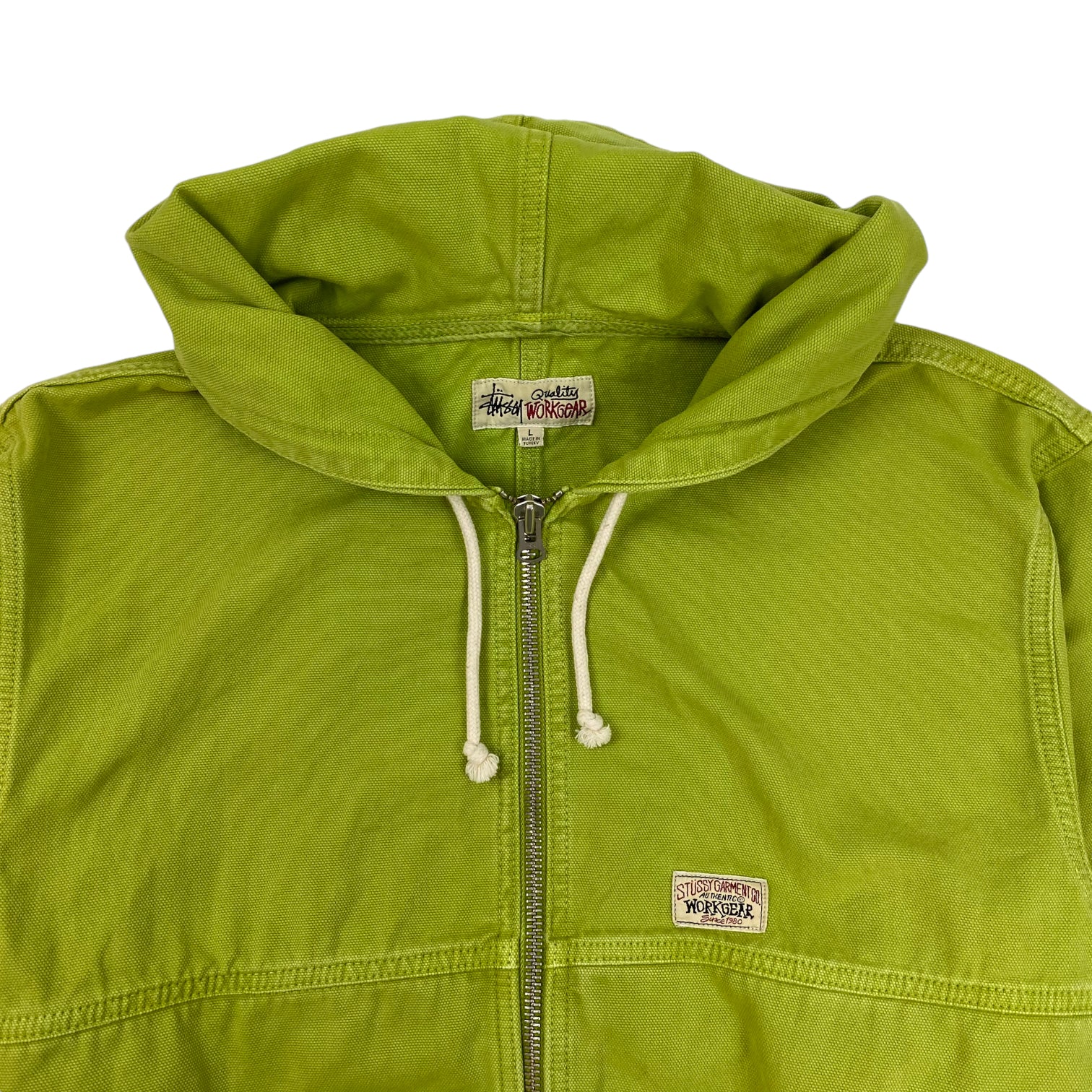 Stüssy Hooded Work Jacket Slime Green