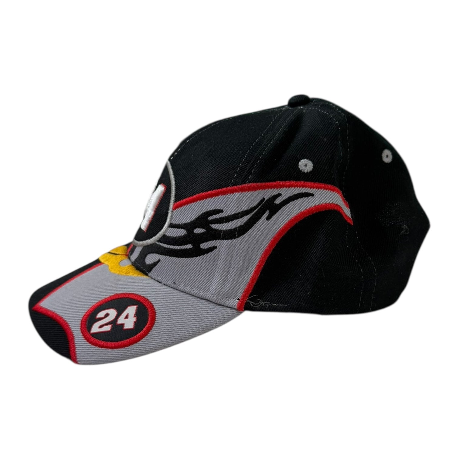 Vintage “24” USA Racing StrapBack Hat Black