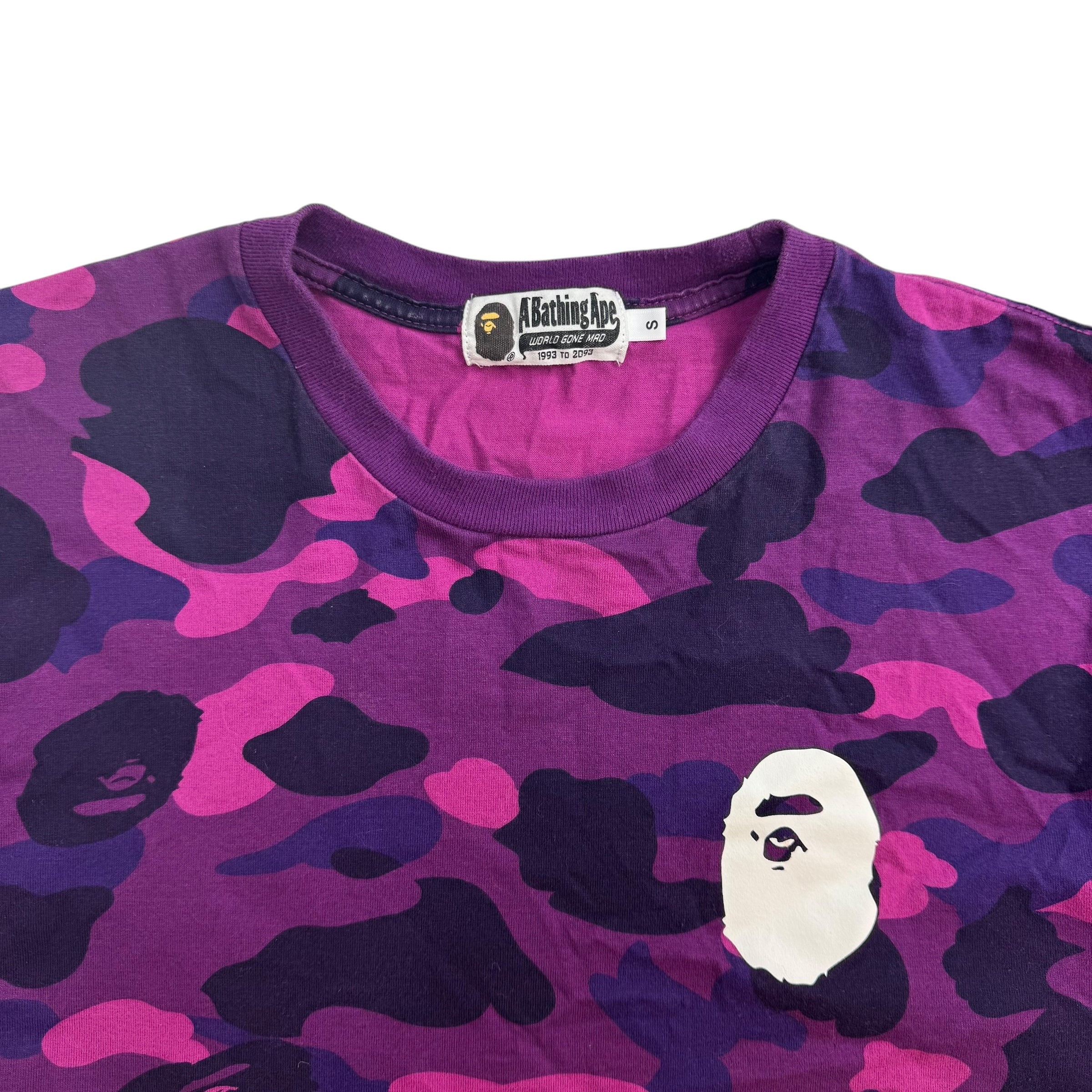 Bape Ape Head Relaxed Tee Camo Purple