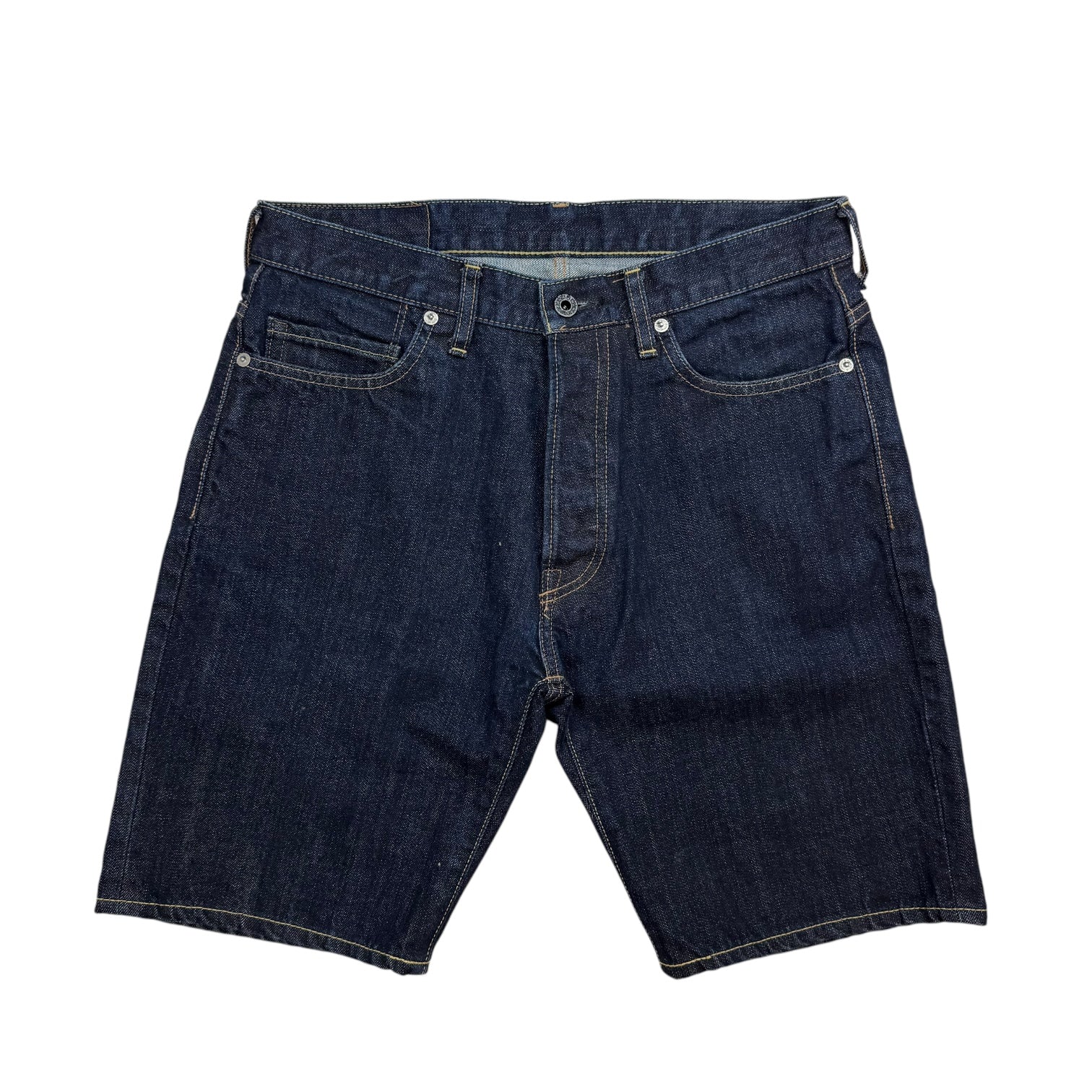 Bape Milo Embroidered Denim Shorts Dark Wash