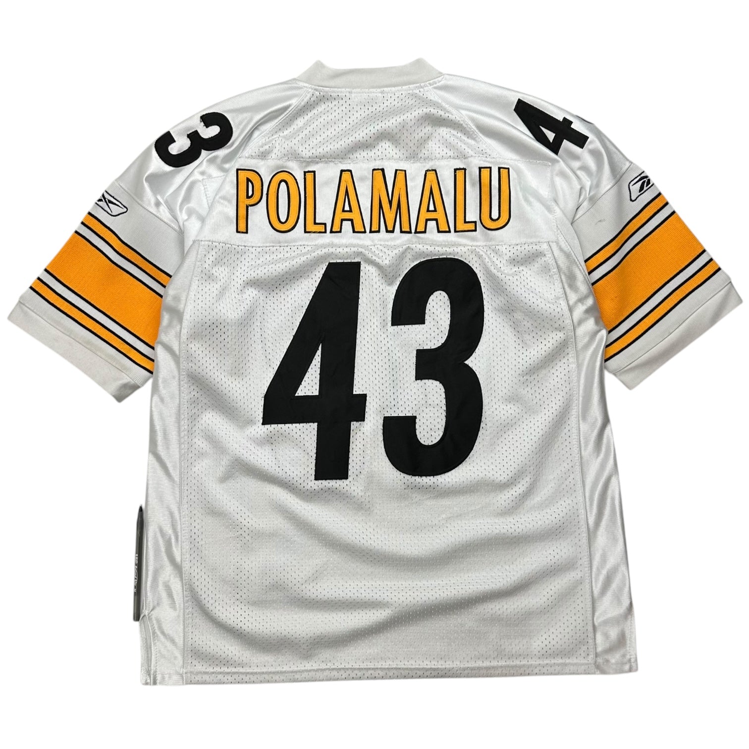 Vintage Reebok Pittsburgh Steelers Troy Polamalu Away Jersey