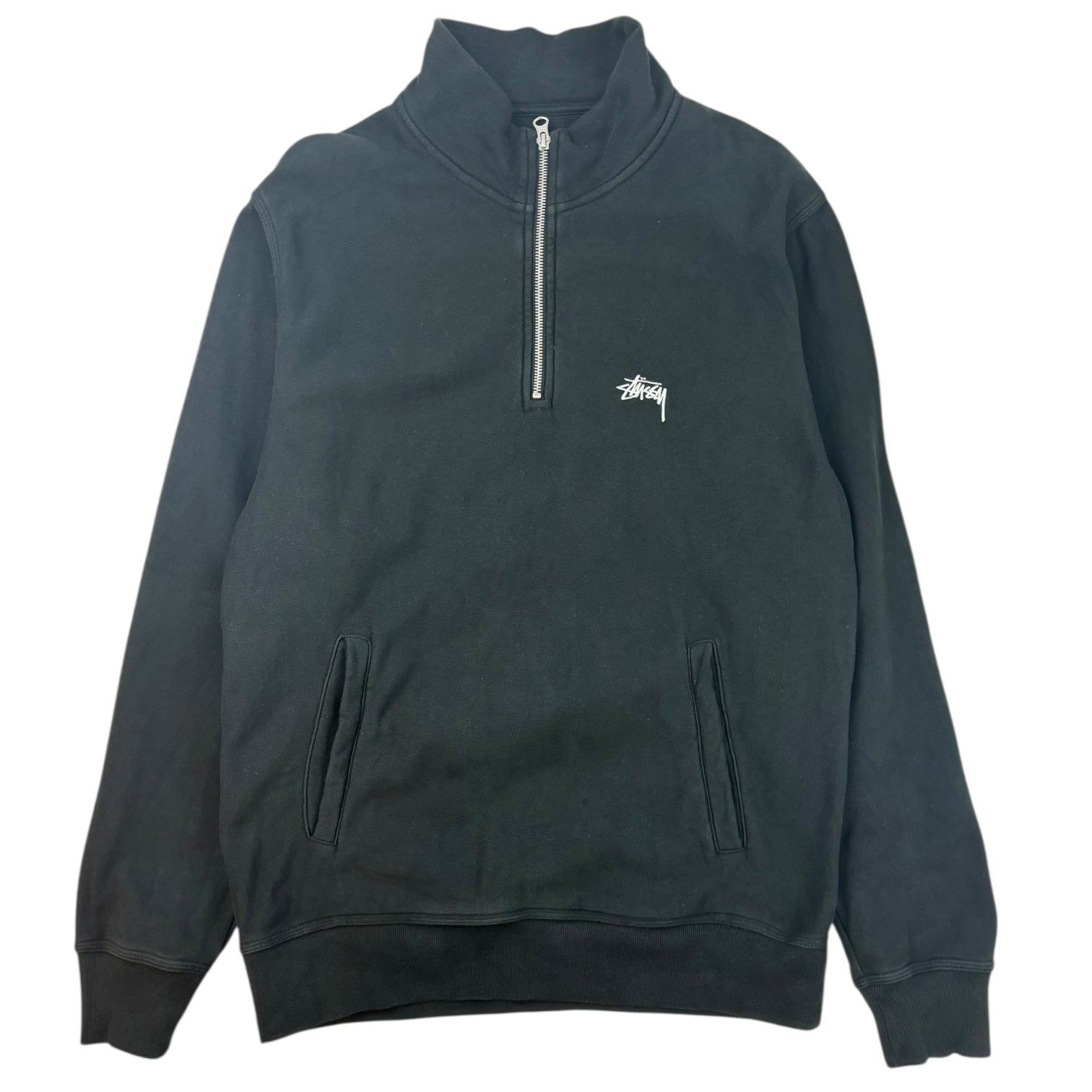 Stussy Quarter-Zip Sweatshirt Black