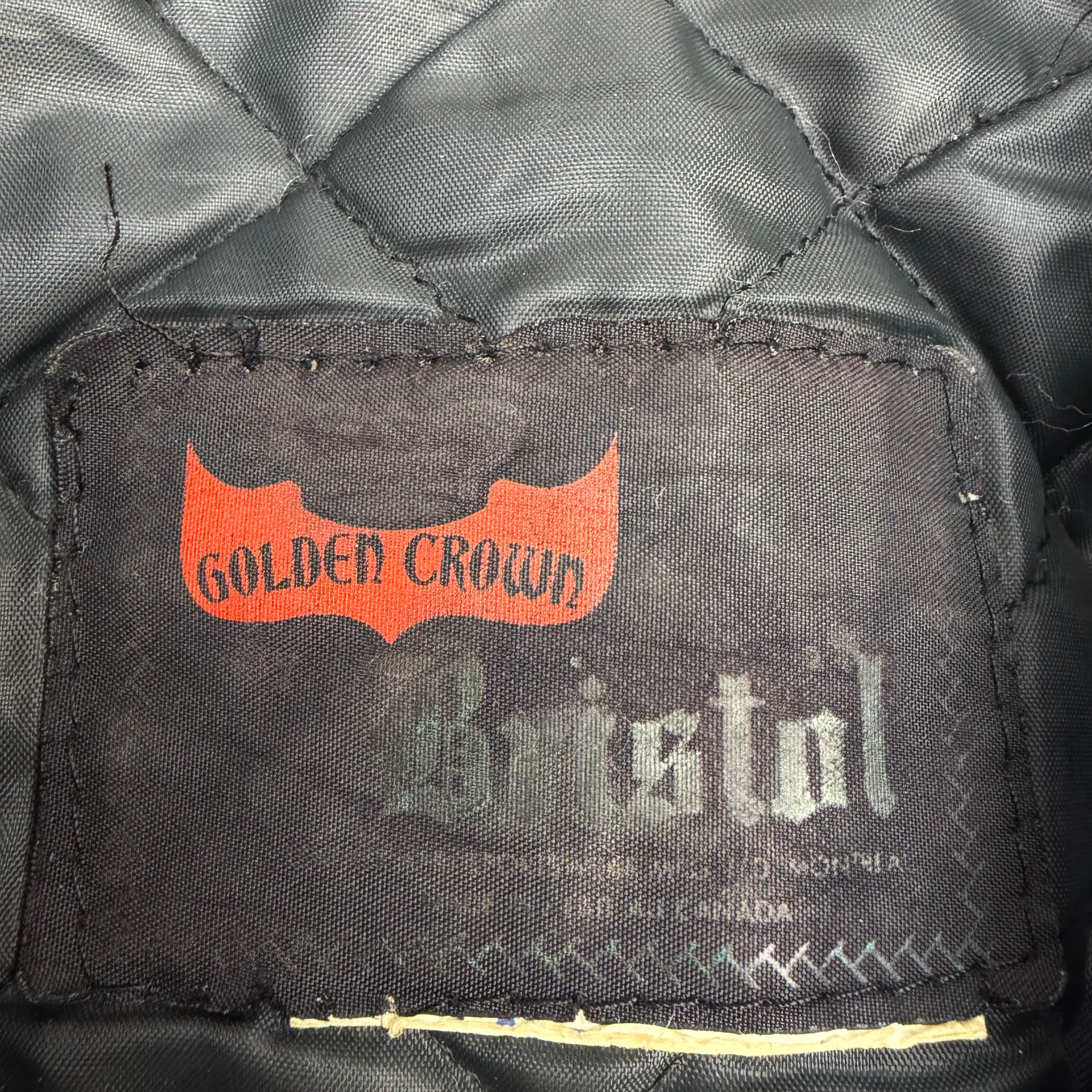 Vintage Bristol Golden Crown Leather Racing Jacket Black